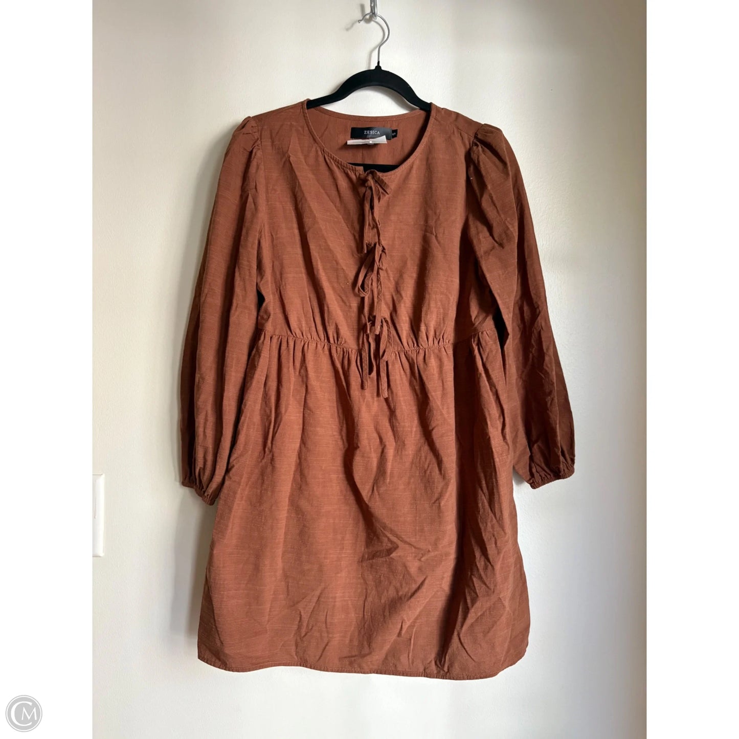 Dress Casual Midi By zesica In Brown, Size: S