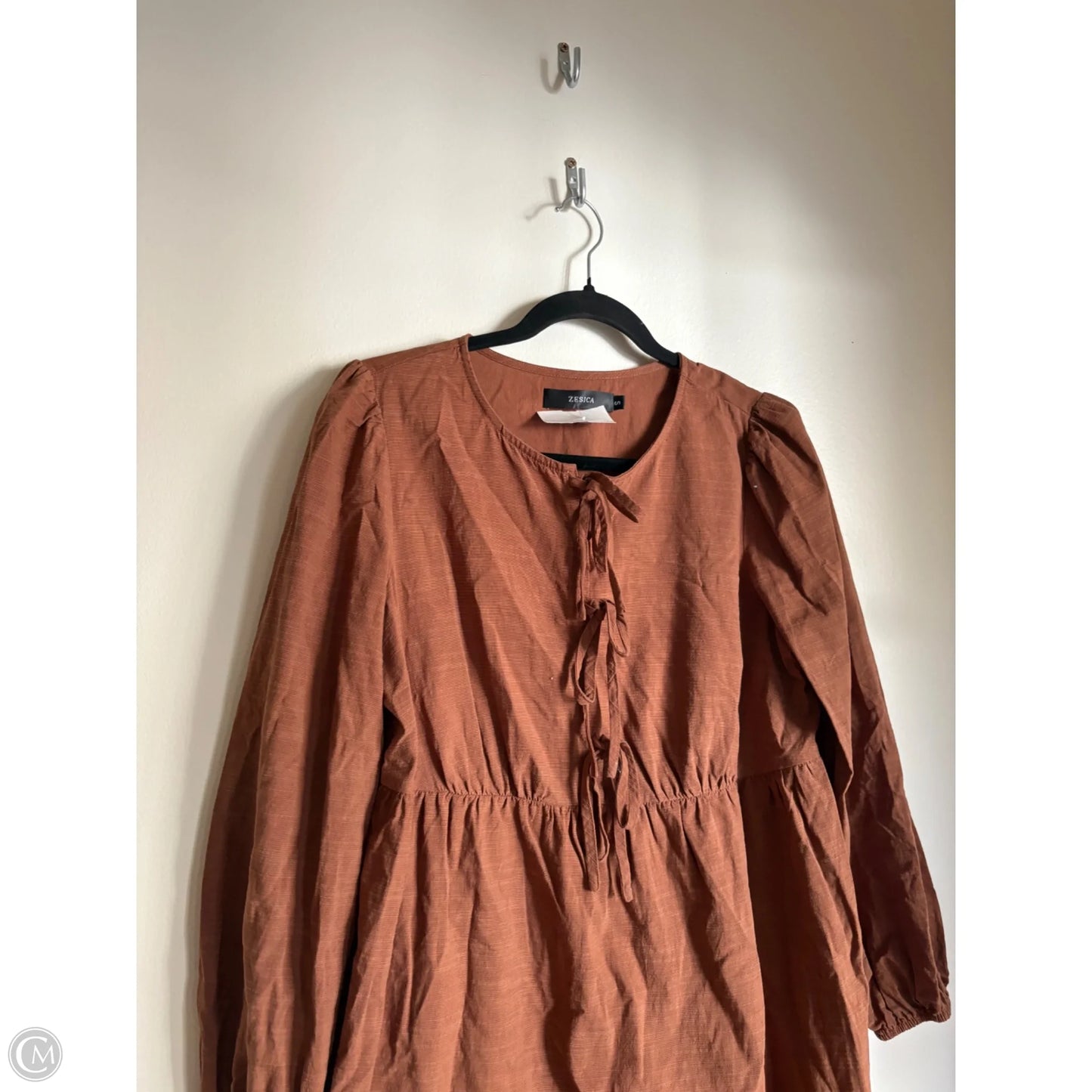Dress Casual Midi By zesica In Brown, Size: S
