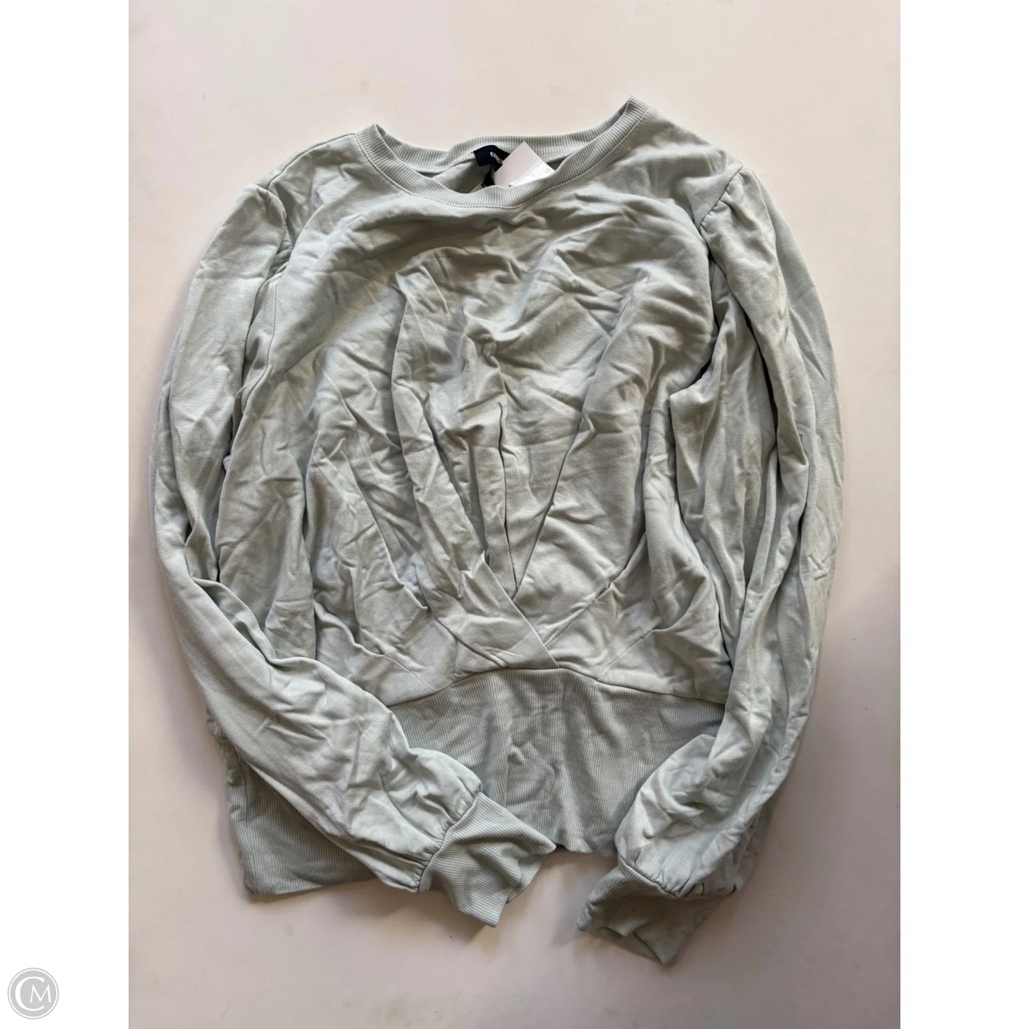 Blouse Long Sleeve By Express In Grey, Size: L