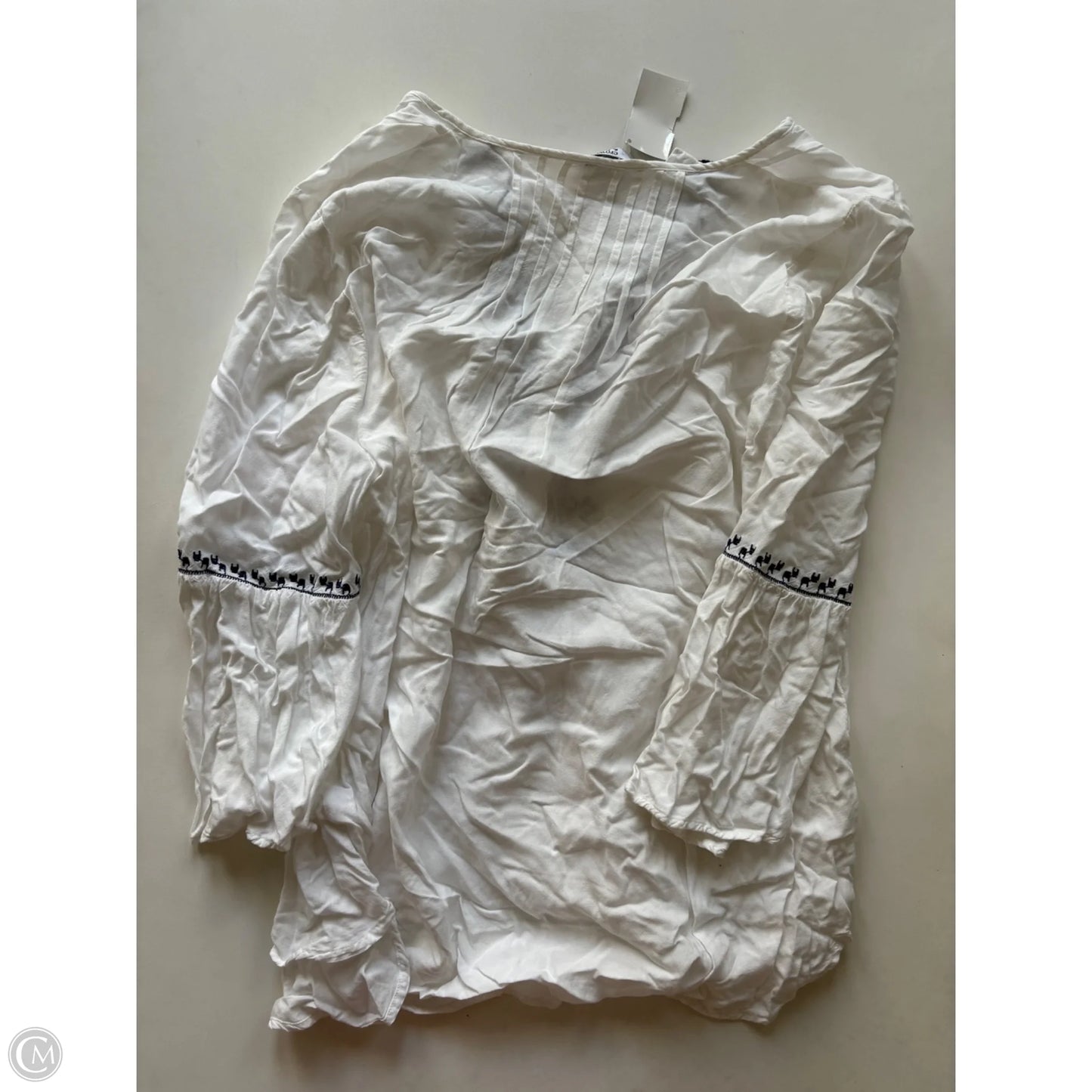 Blouse Long Sleeve By Crown And Ivy In White, Size: Xl