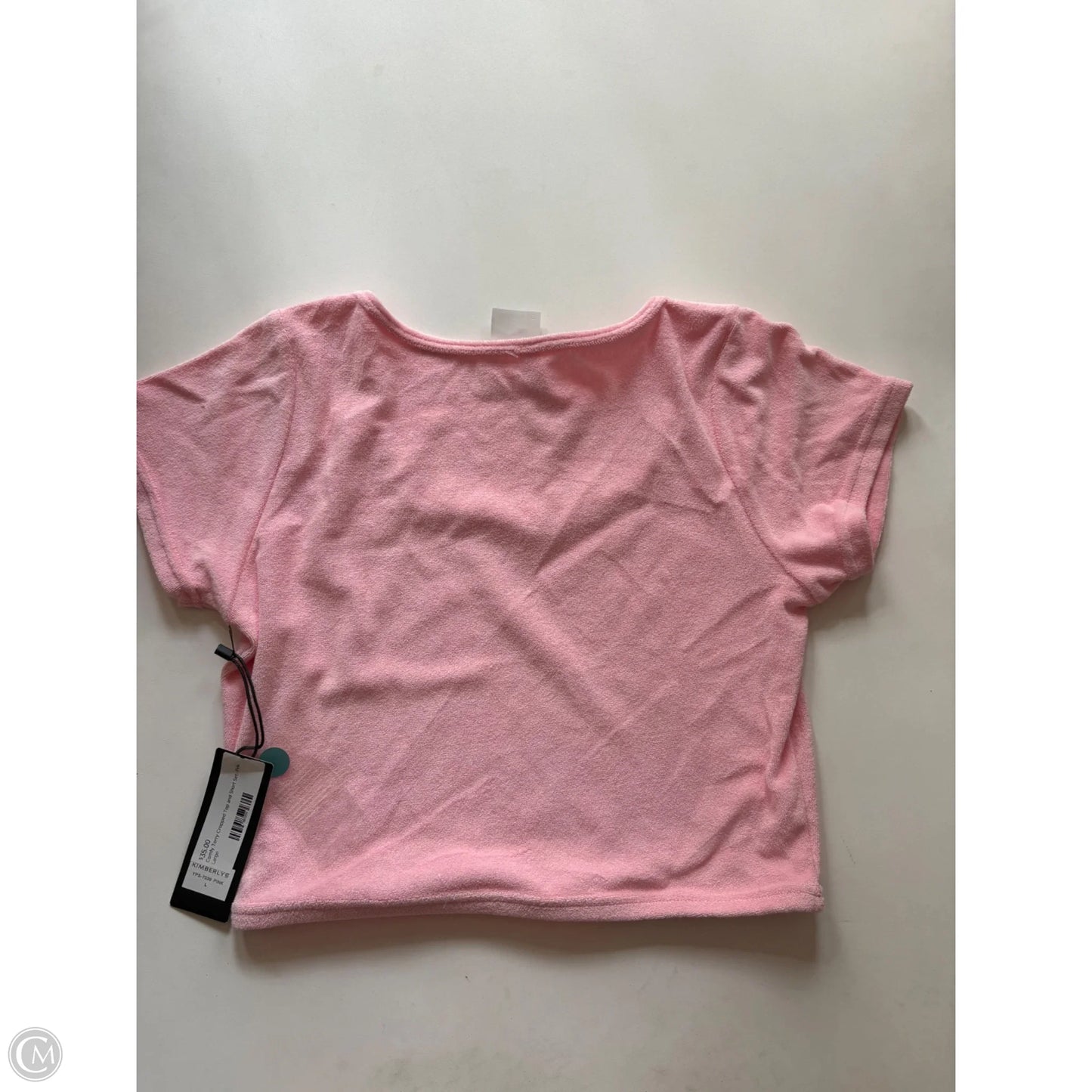 Blouse Short Sleeve By Kimberly In Pink, Size: L