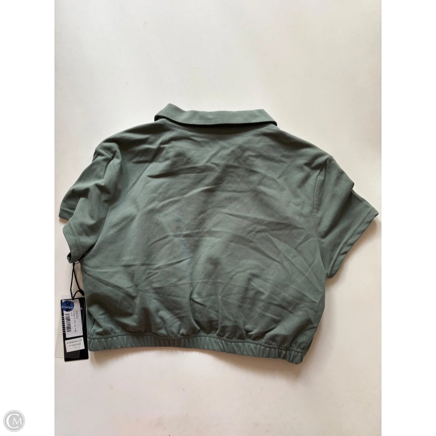 Blouse Short Sleeve By kimberly In Green, Size: L