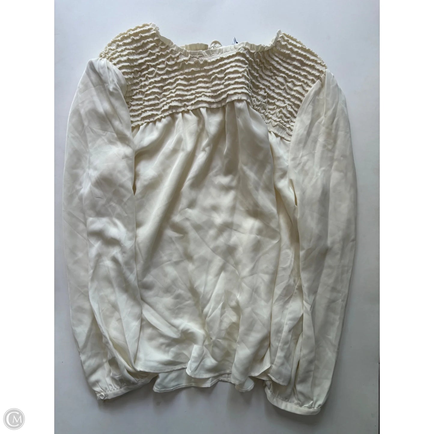 Blouse Long Sleeve By Gibson And Latimer In Cream, Size: Xxl