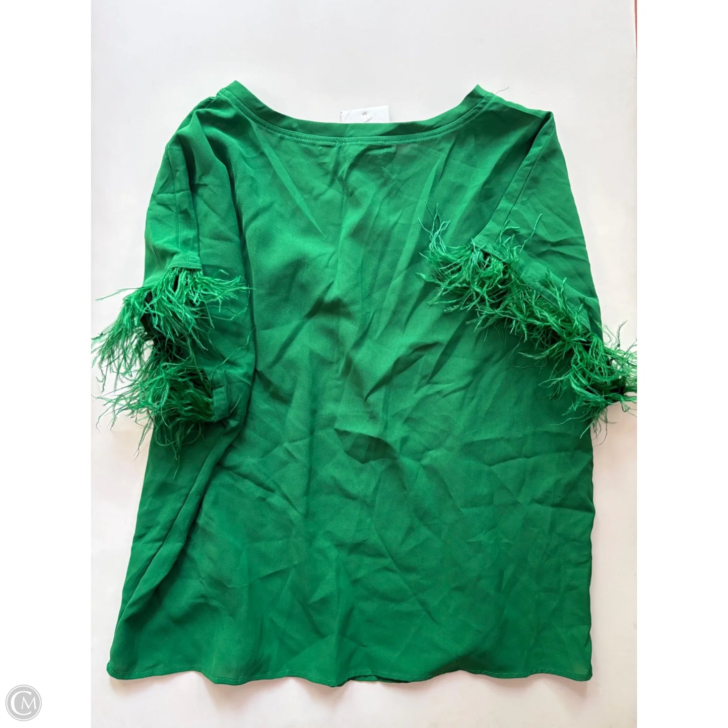 Blouse Short Sleeve By Ee Some In Green, Size: L