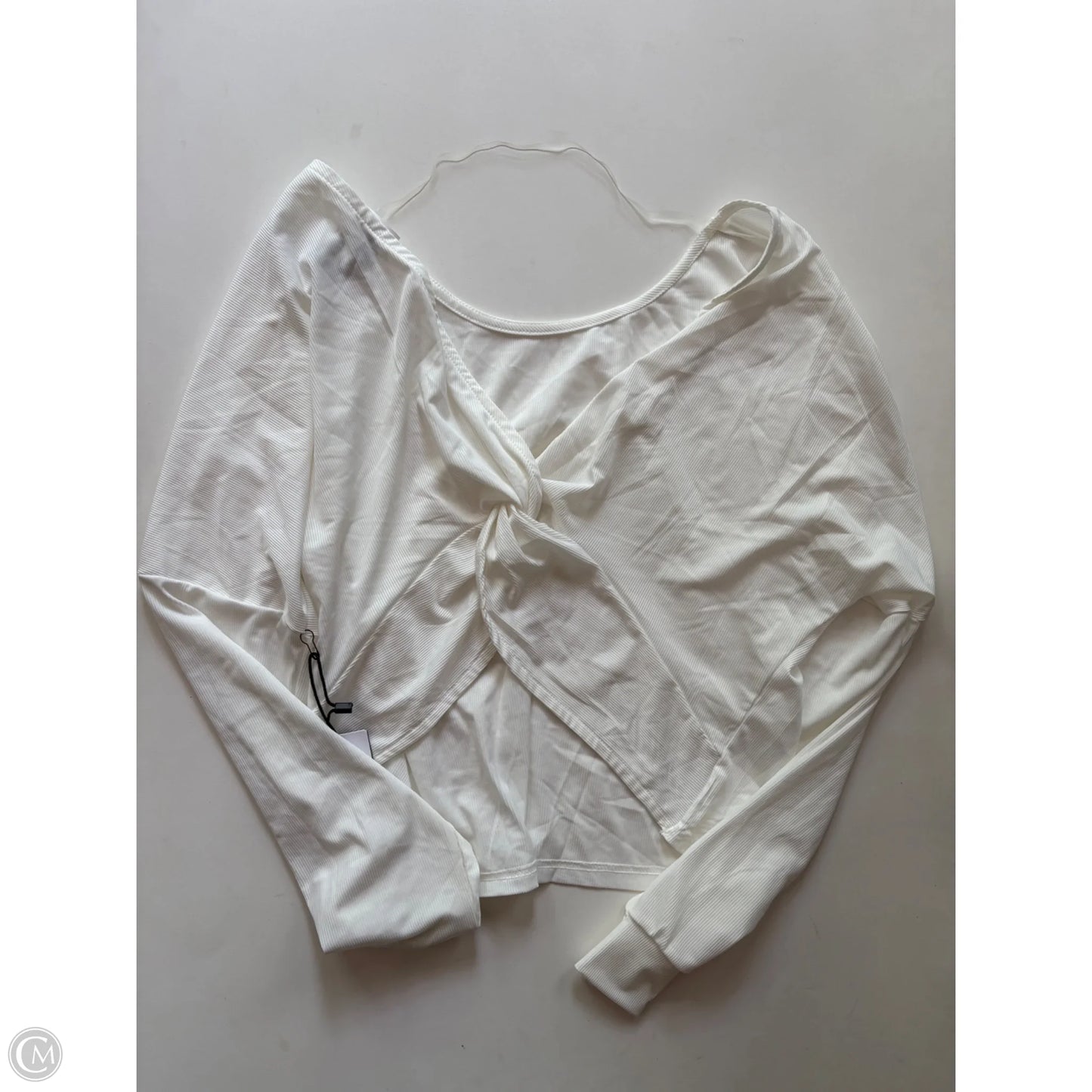Athletic Top Long Sleeve Crewneck By kimberly In White, Size: L