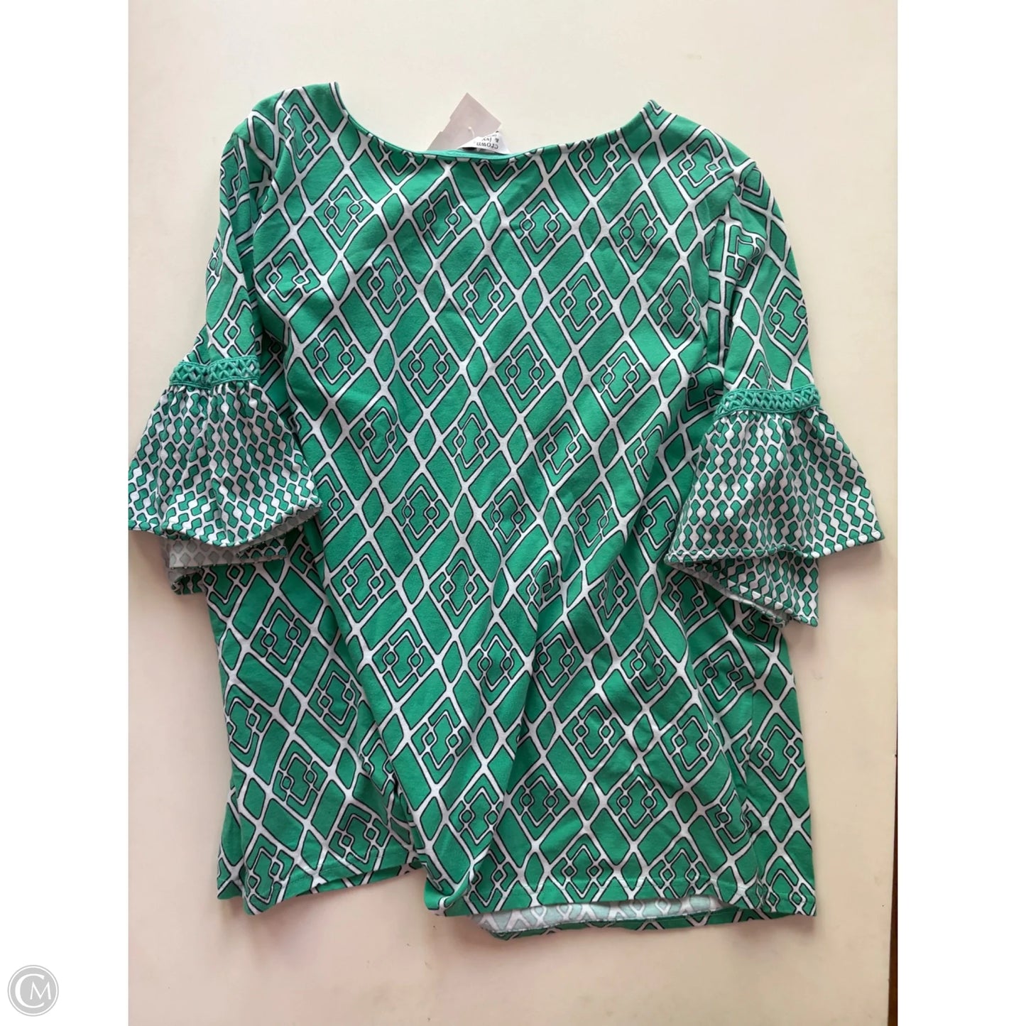 Blouse Short Sleeve By Crown And Ivy In Green, Size: 2x