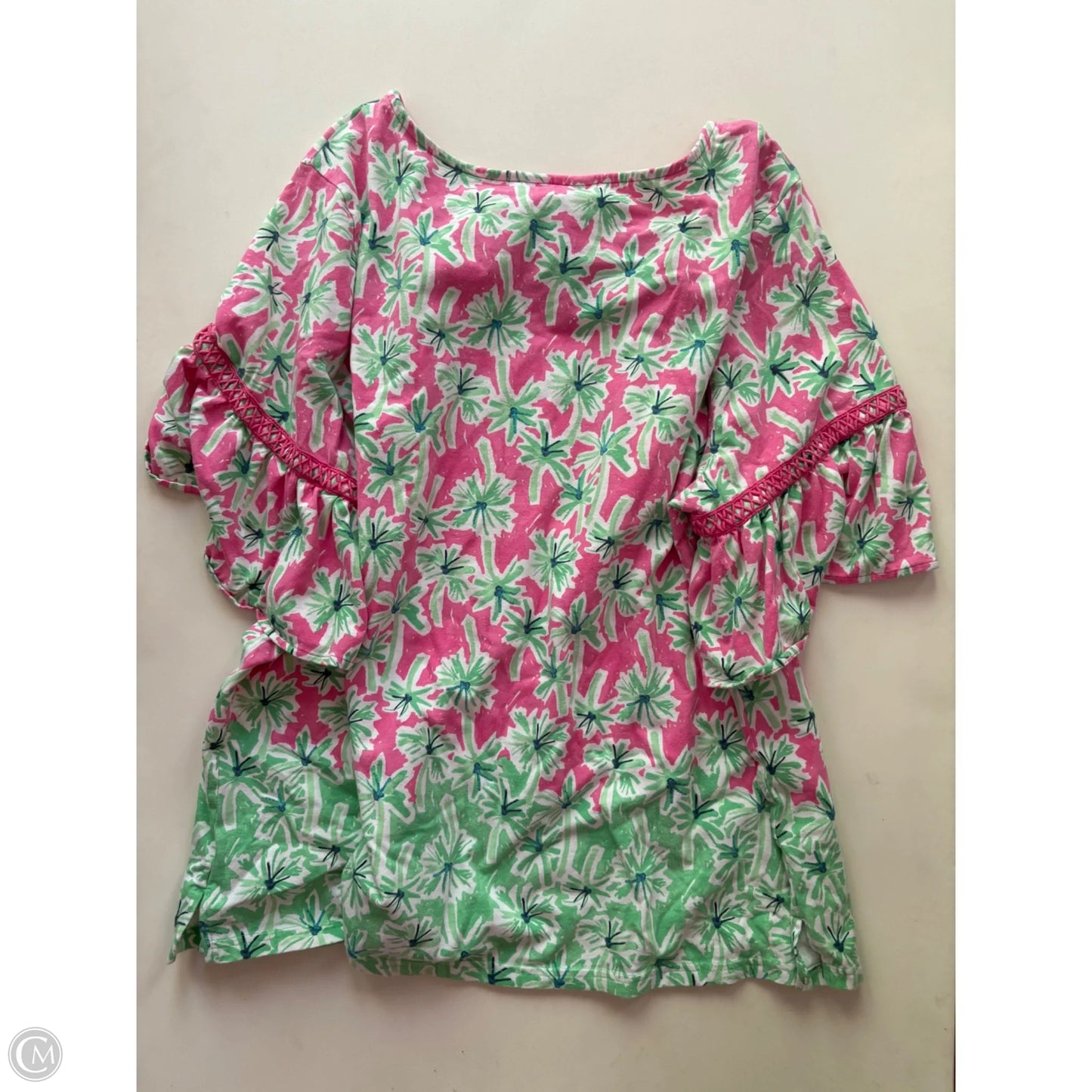Blouse Short Sleeve By Crown And Ivy In Pink, Size: 2x