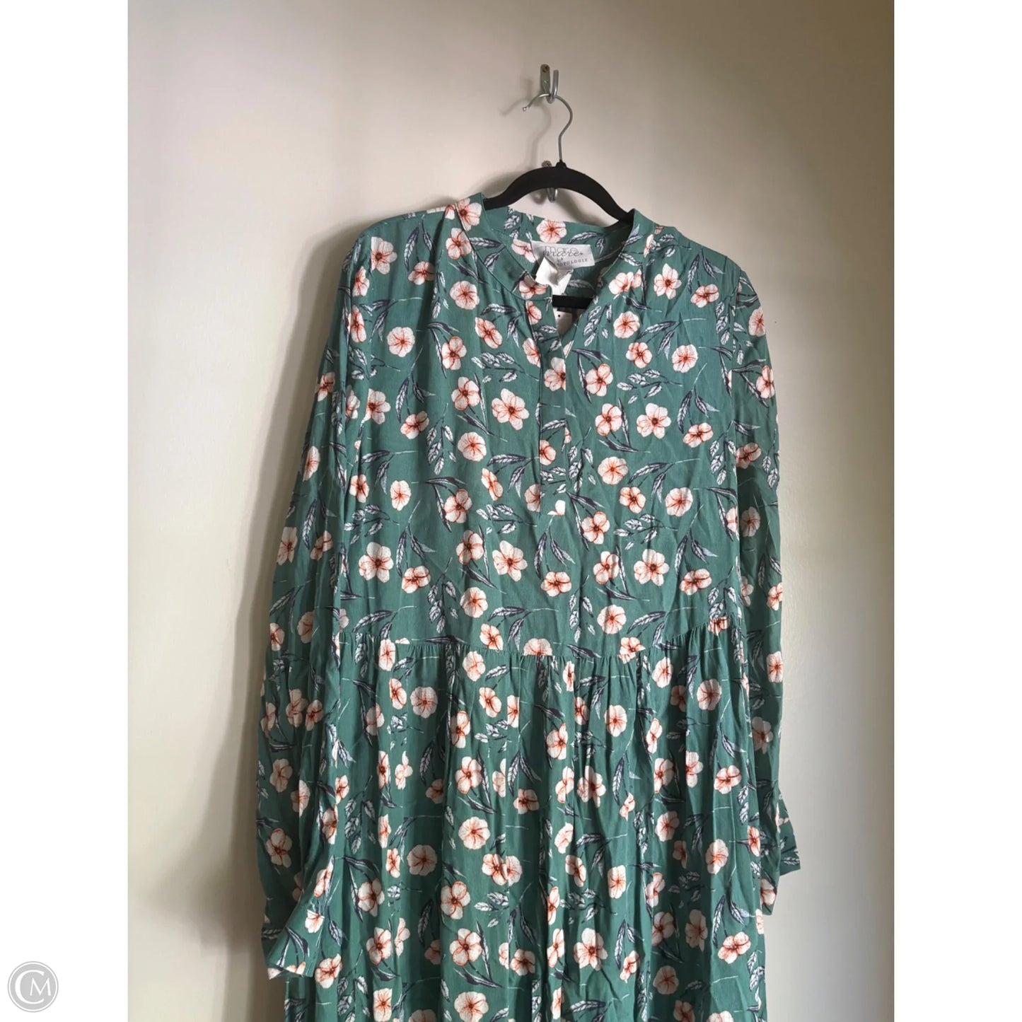 Dress Casual Midi By Anthropologie In Floral Print, Size: Xl