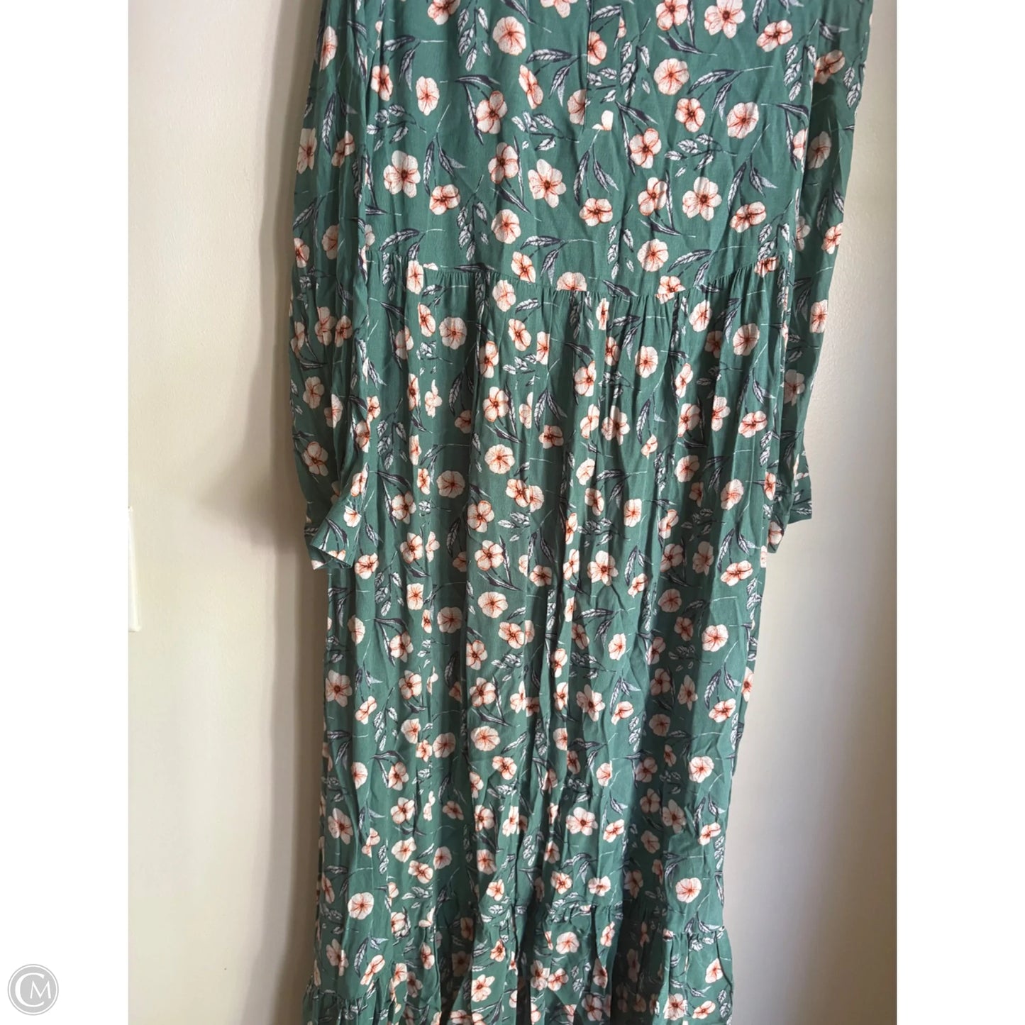 Dress Casual Midi By Anthropologie In Floral Print, Size: Xl