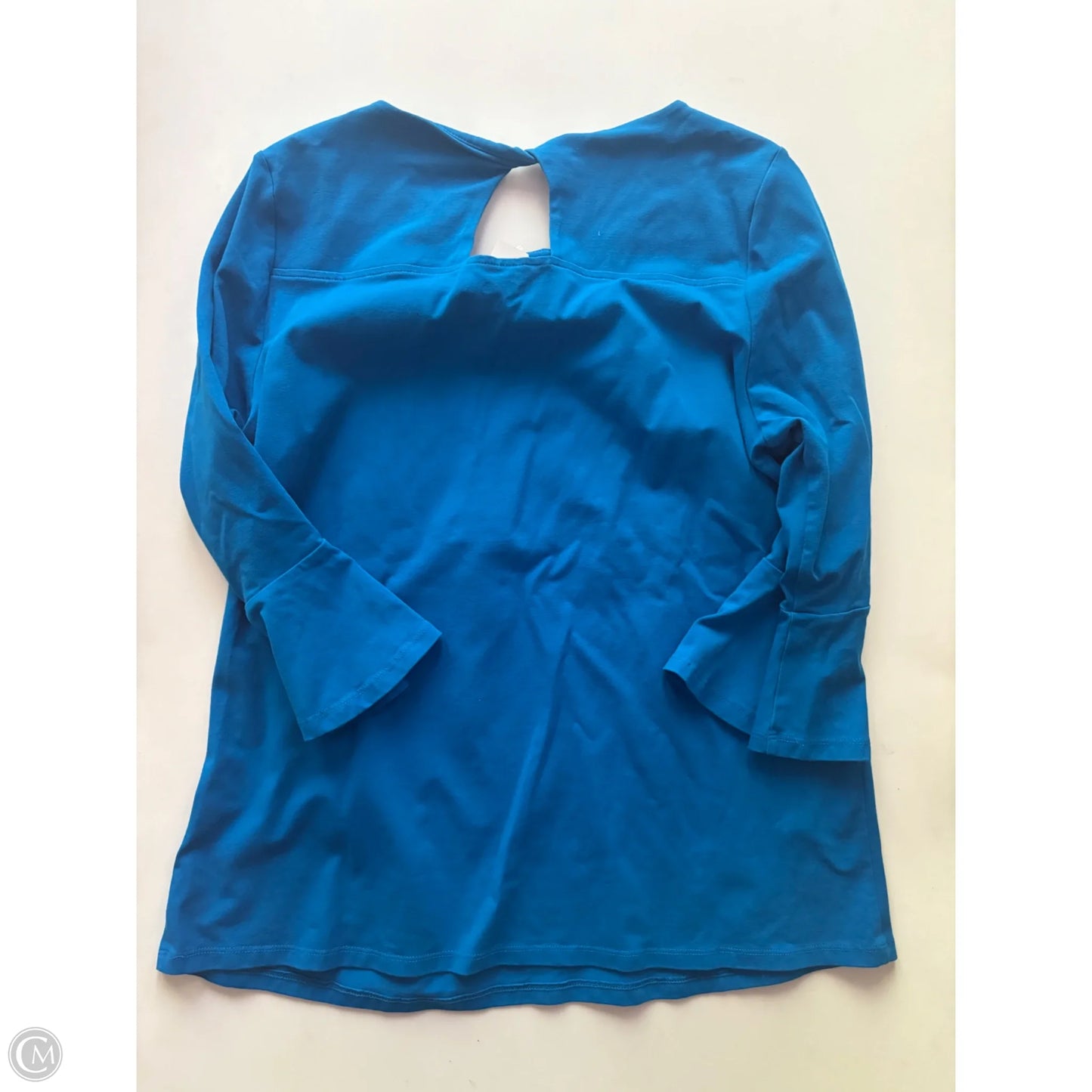 Blouse Long Sleeve By Kim Rogers In Blue, Size: M
