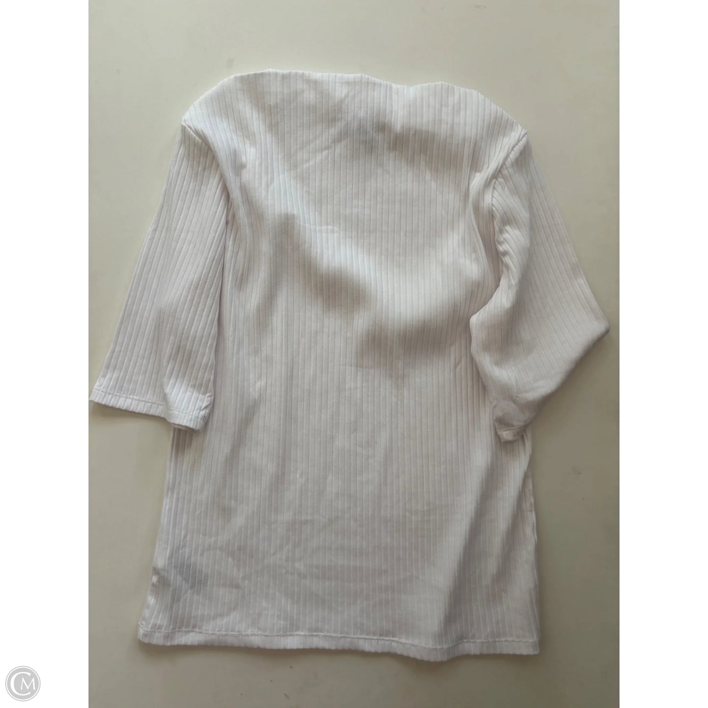 Blouse Short Sleeve By Old Navy In White, Size: L
