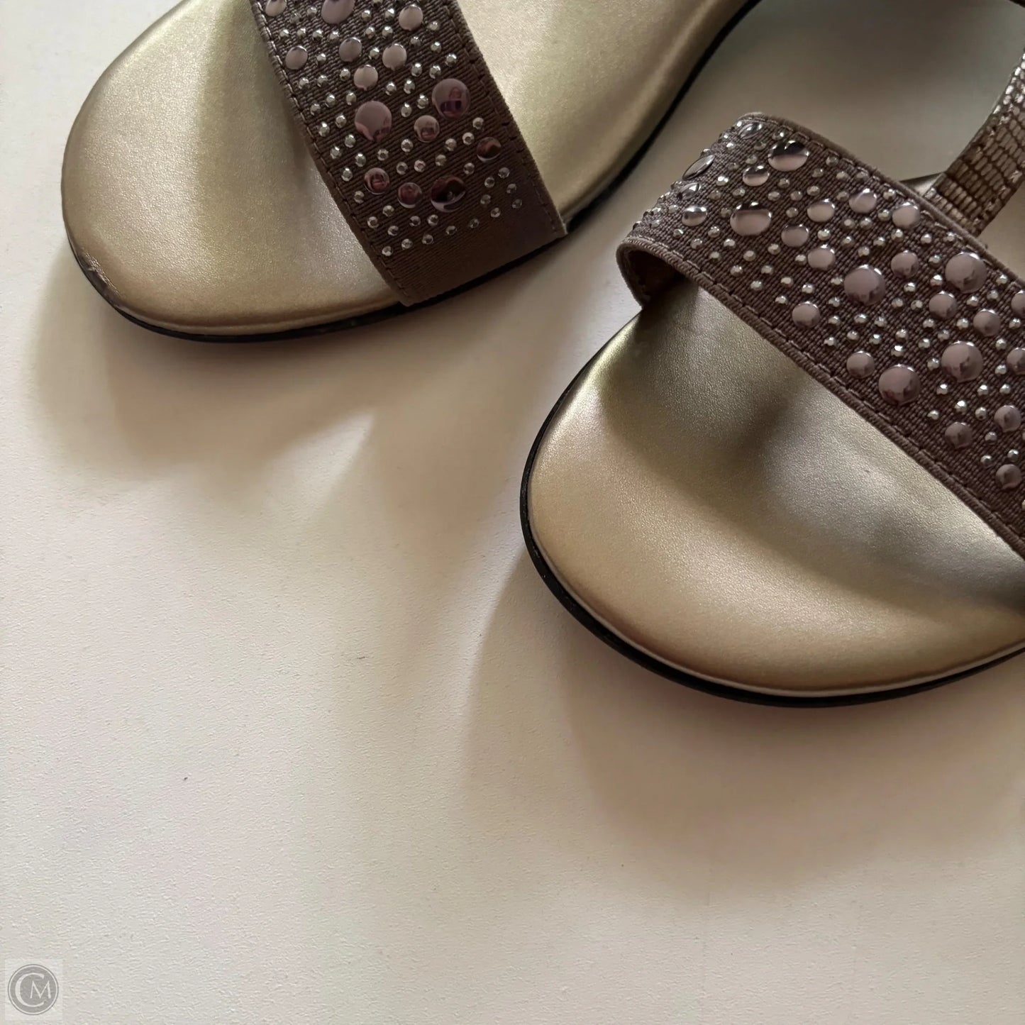 Sandals Heels Block By Karen Scott In Silver, Size: 8