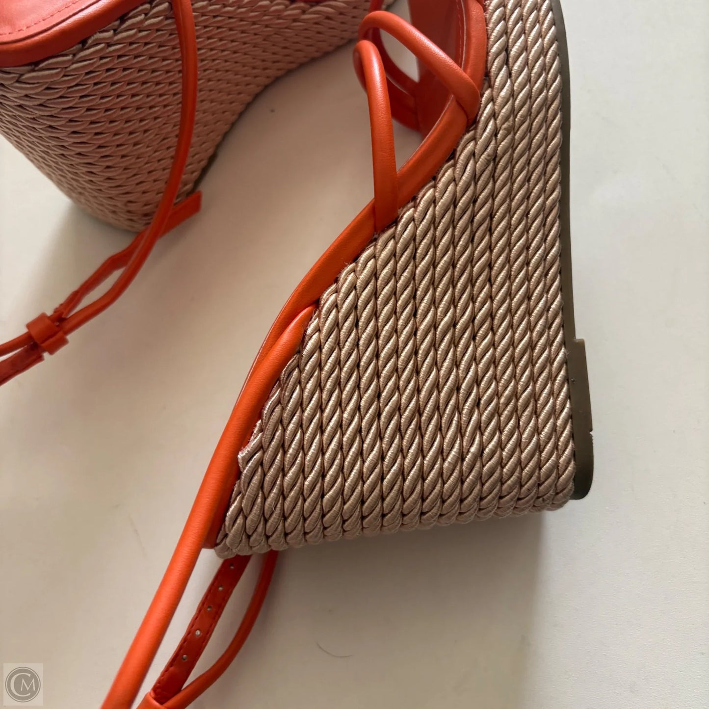 Shoes Heels Wedge By Marc Fisher In Orange, Size: 8