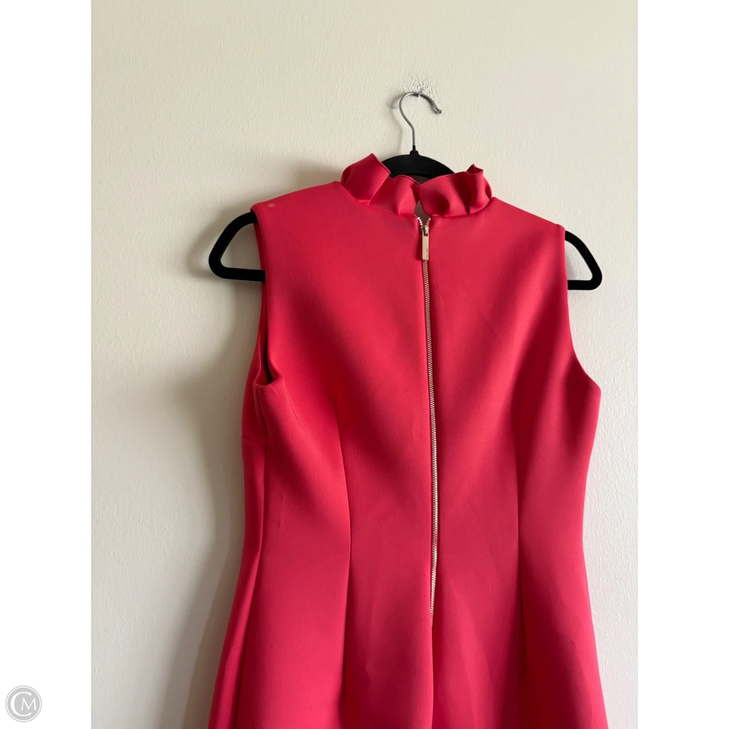 Dress Party Midi By Calvin Klein In Coral, Size: 6