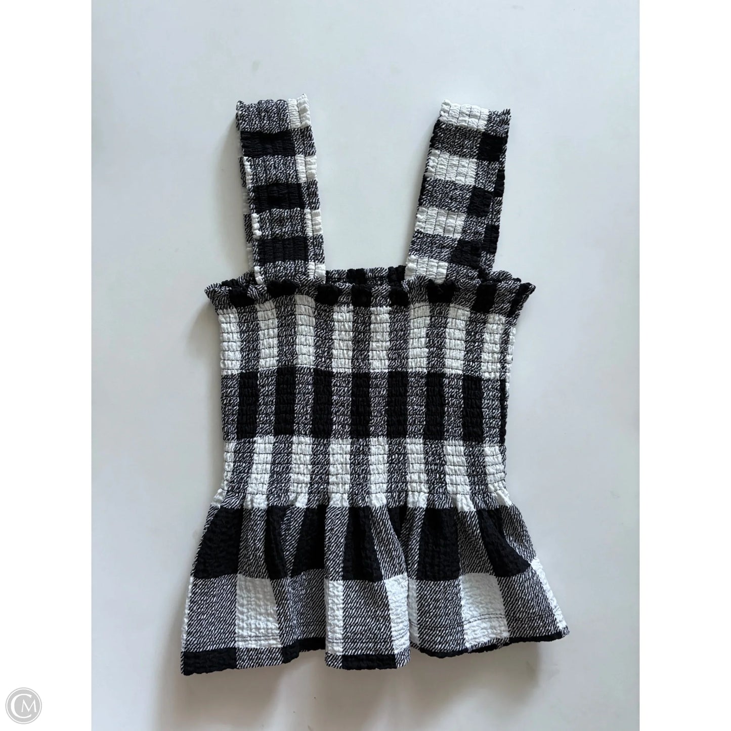 Top Sleeveless By Loft In Black & White, Size: S