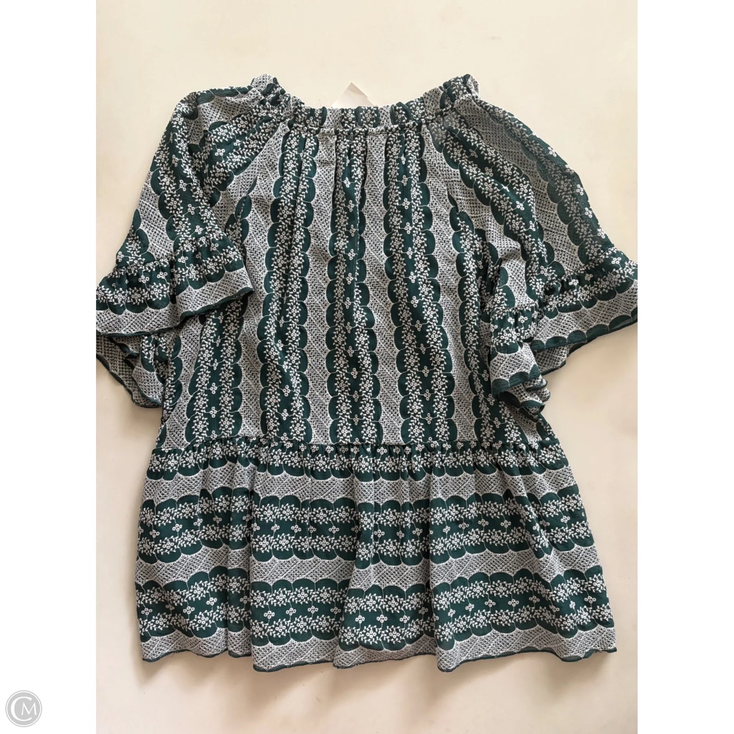 Top Short Sleeve By Joy Joy In Teal, Size: M