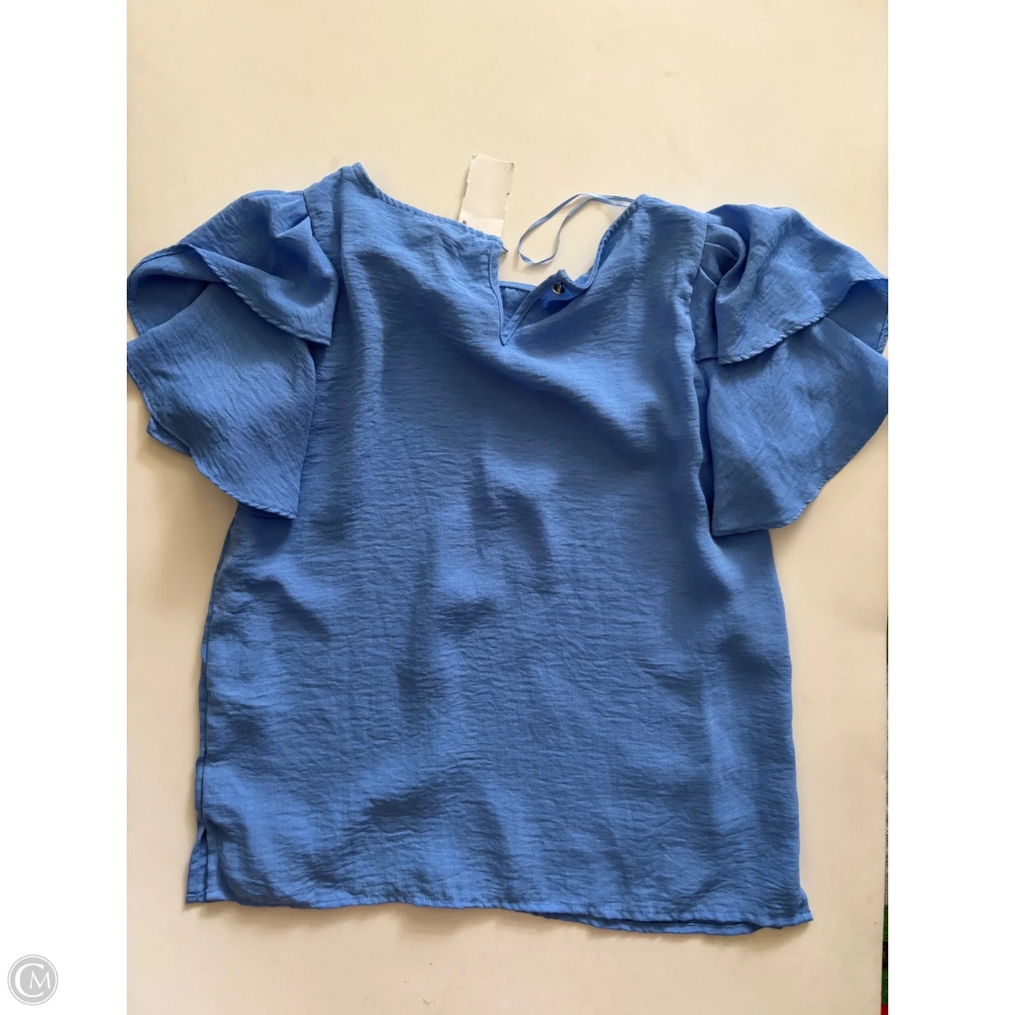 Top Short Sleeve By Vince Camuto In Blue, Size: Xs