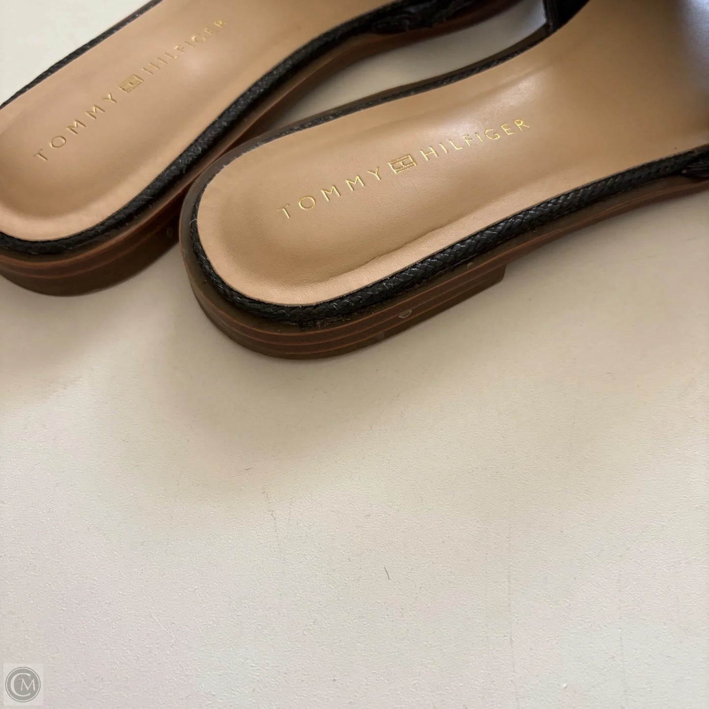 Sandals Flats By Tommy Hilfiger In Black, Size: 7.5