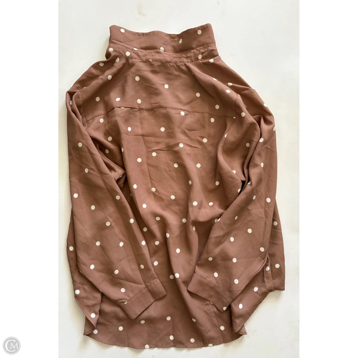 Top Long Sleeve By Premise In Polkadot Pattern, Size: 1x
