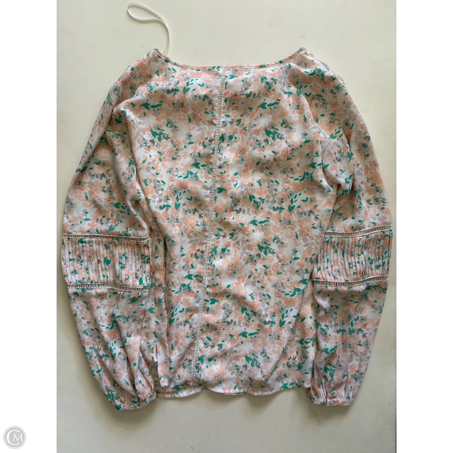 Top Long Sleeve By Kaari Blue In Floral Print, Size: S