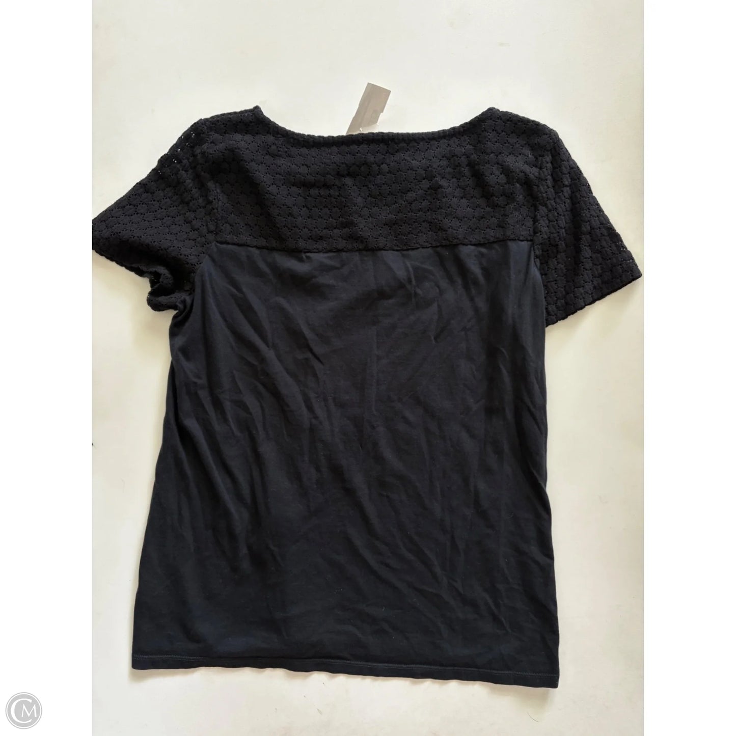 Top Short Sleeve By Talbots In Black, Size: M