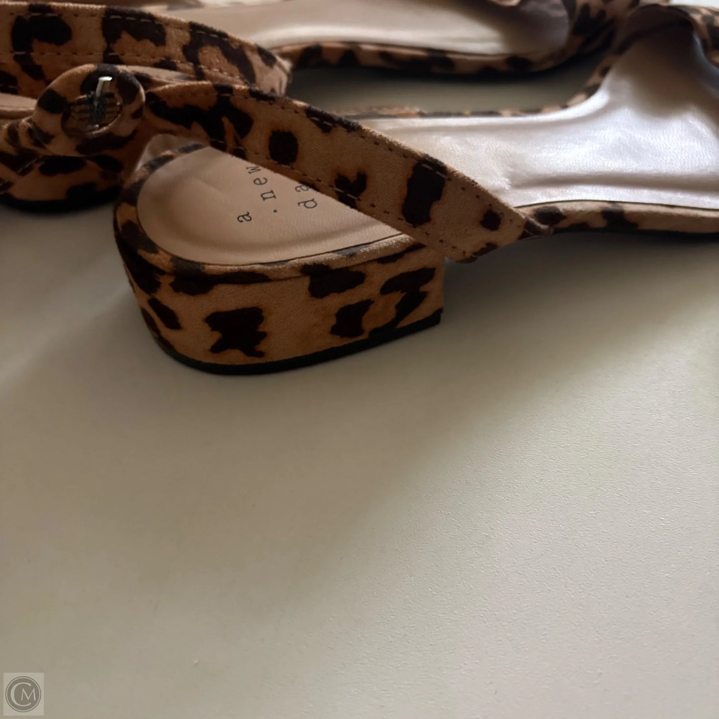 Sandals Heels Block By A New Day In Animal Print, Size: 7.5