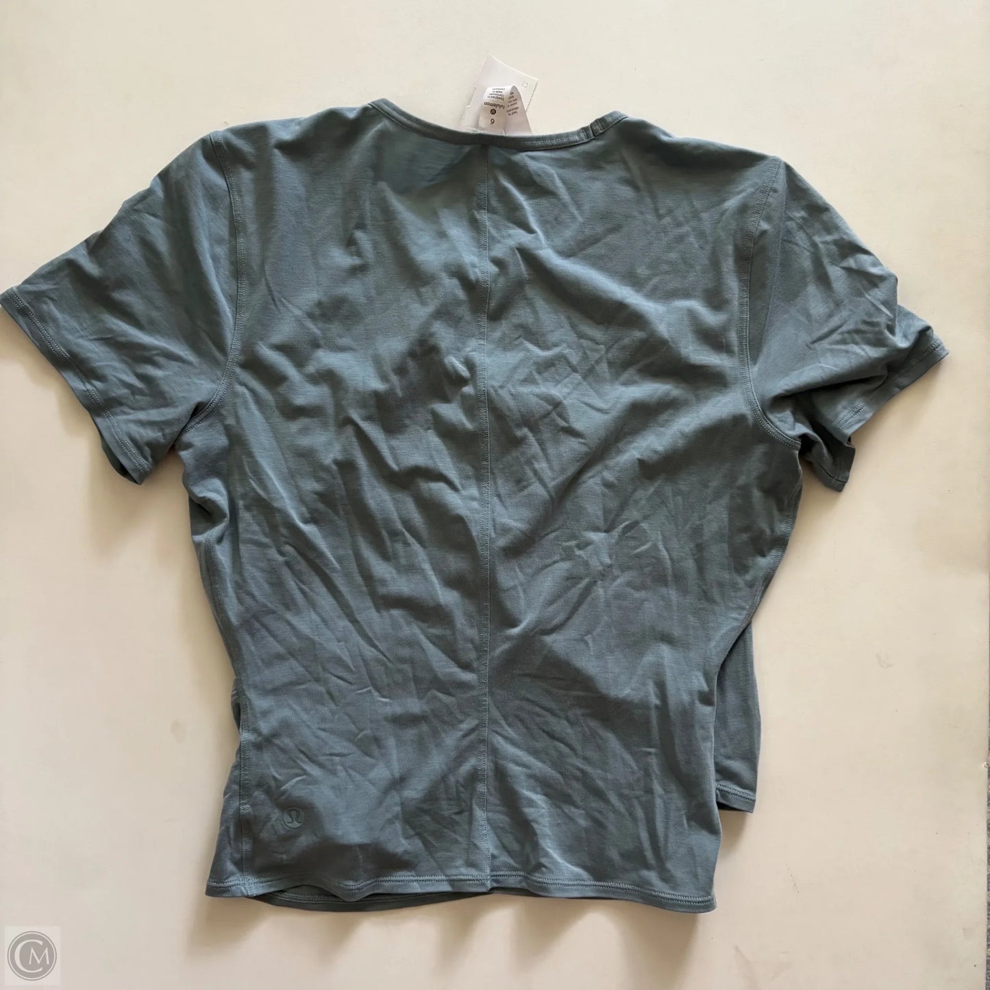 Athletic Top Short Sleeve By Lululemon In Blue, Size: 6