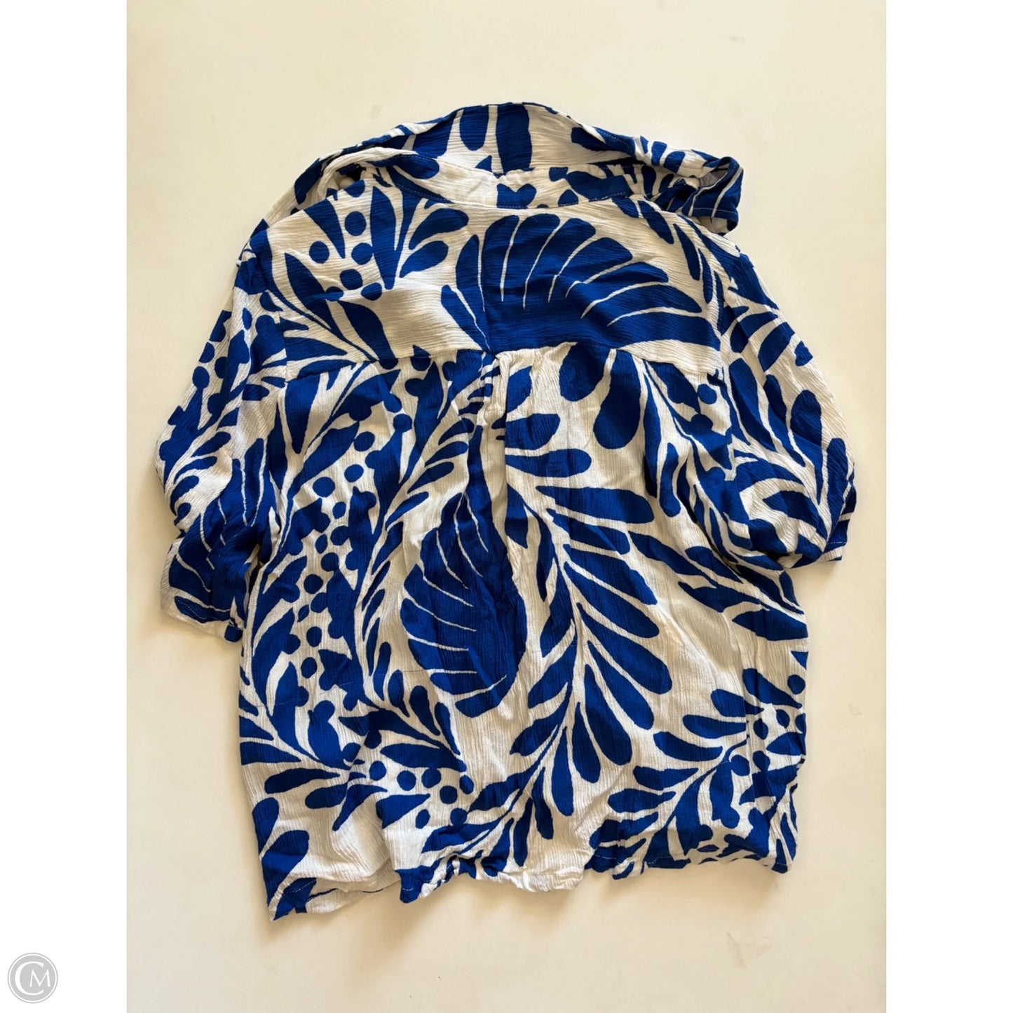 Top Short Sleeve By H&m In Blue, Size: M