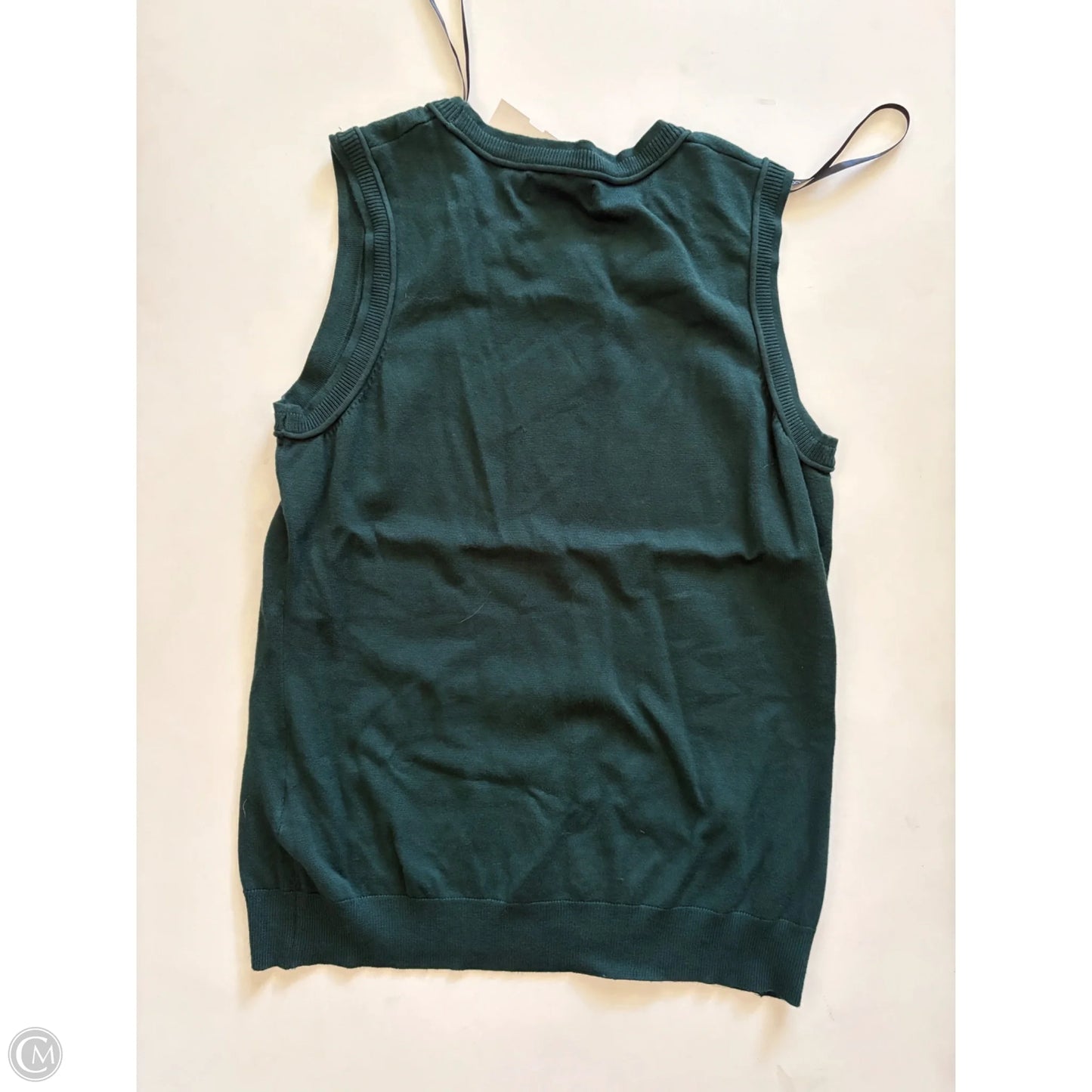 Sweater Short Sleeve By Calvin Klein In Green, Size: M