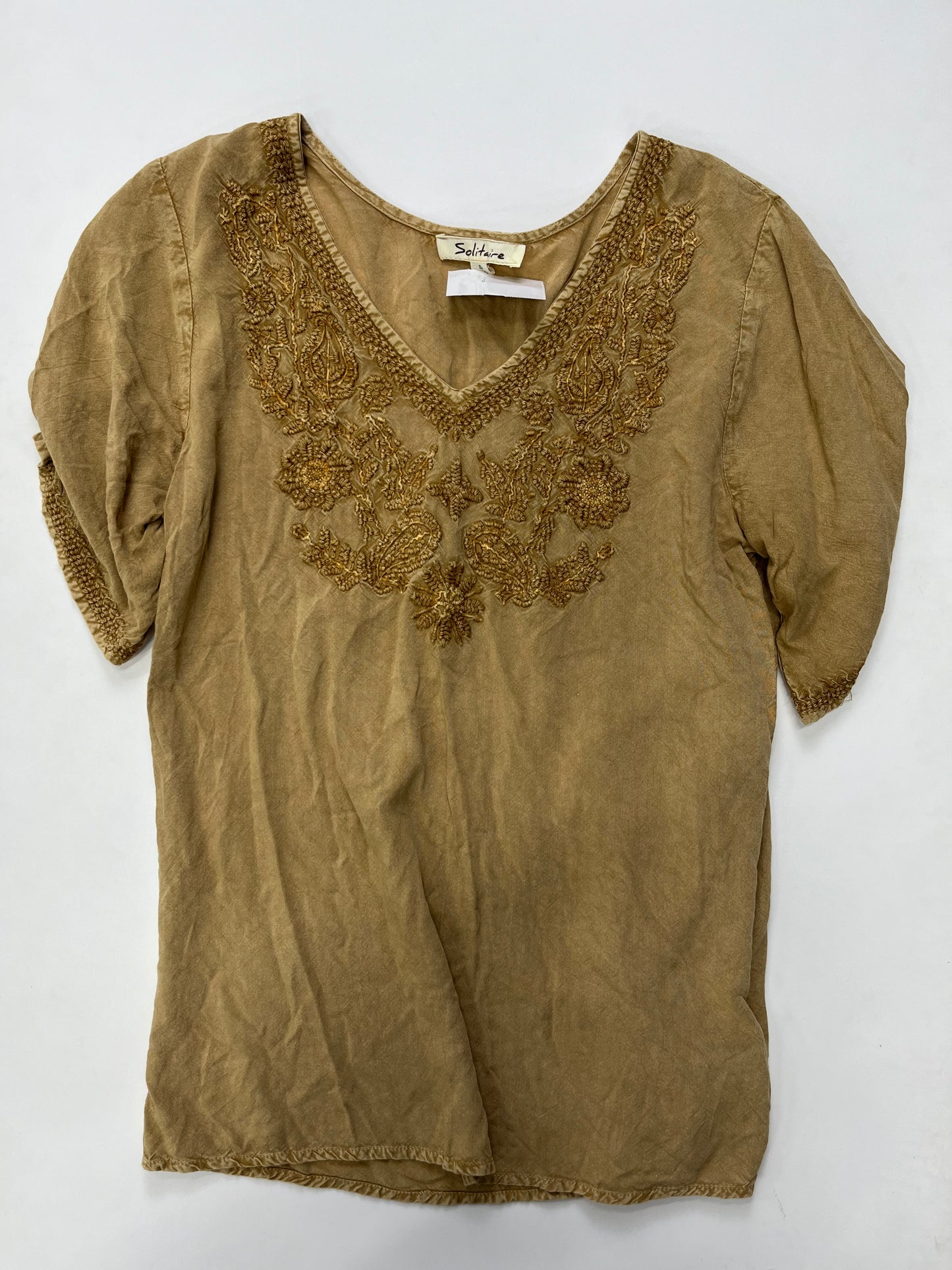 Blouse Short Sleeve By Solitaire Size: S