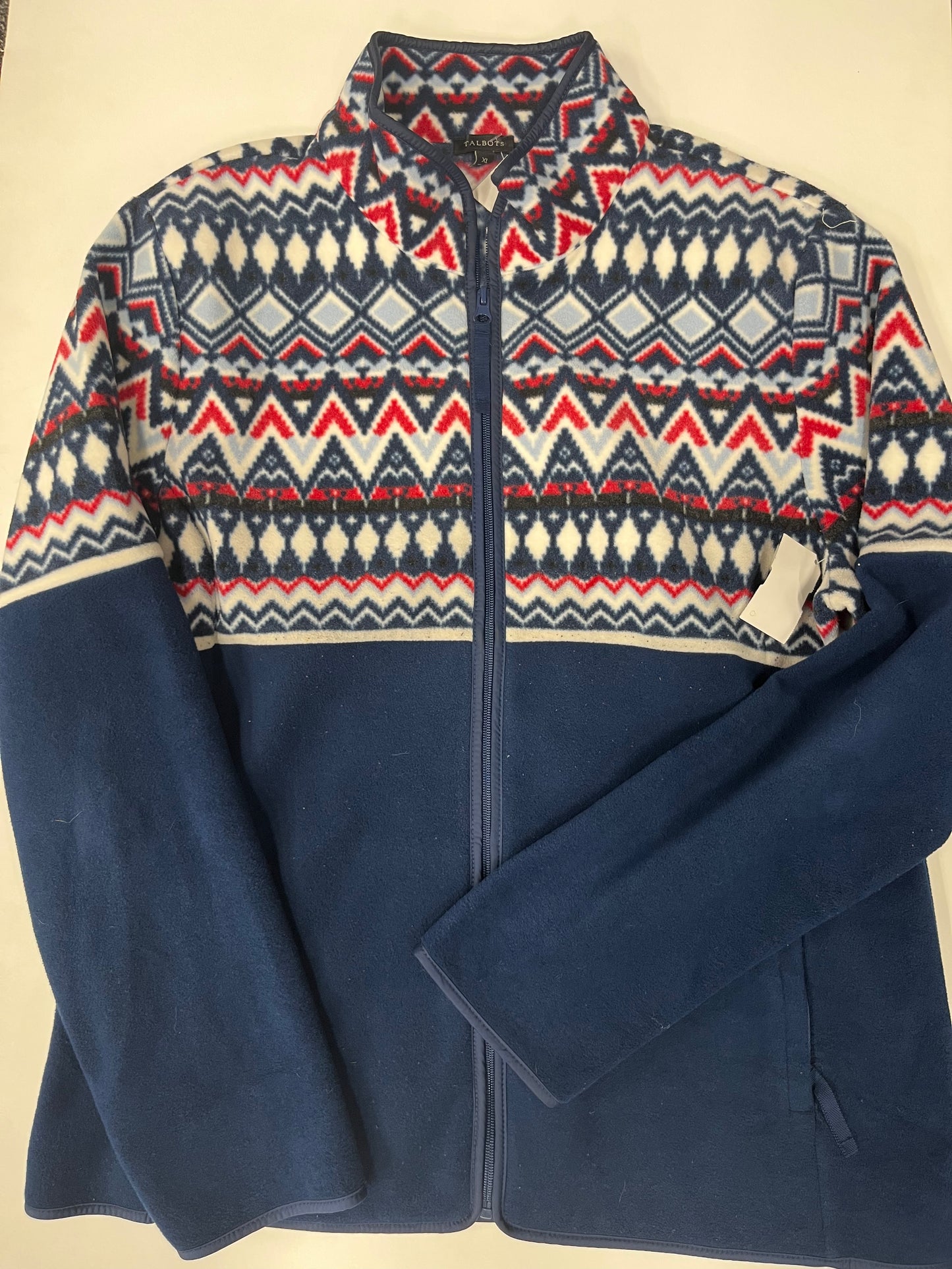 Talbots Full Zip Fleece Jacket Multi Size XL