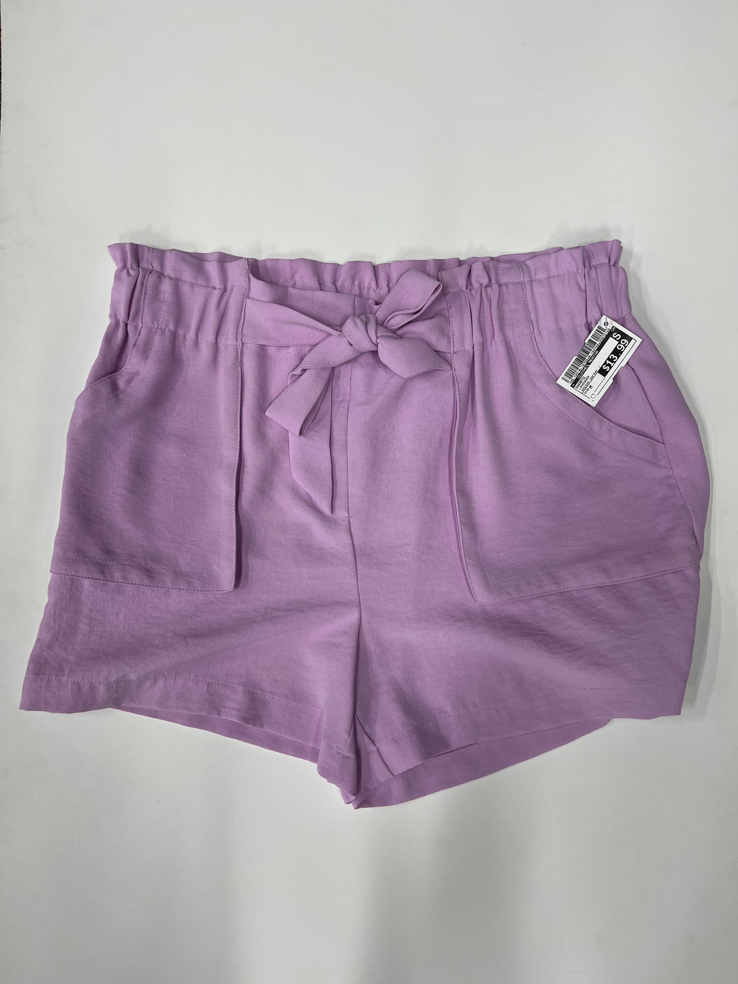Adyson Parker Pull On Waist Tie Shorts Purple Size M
