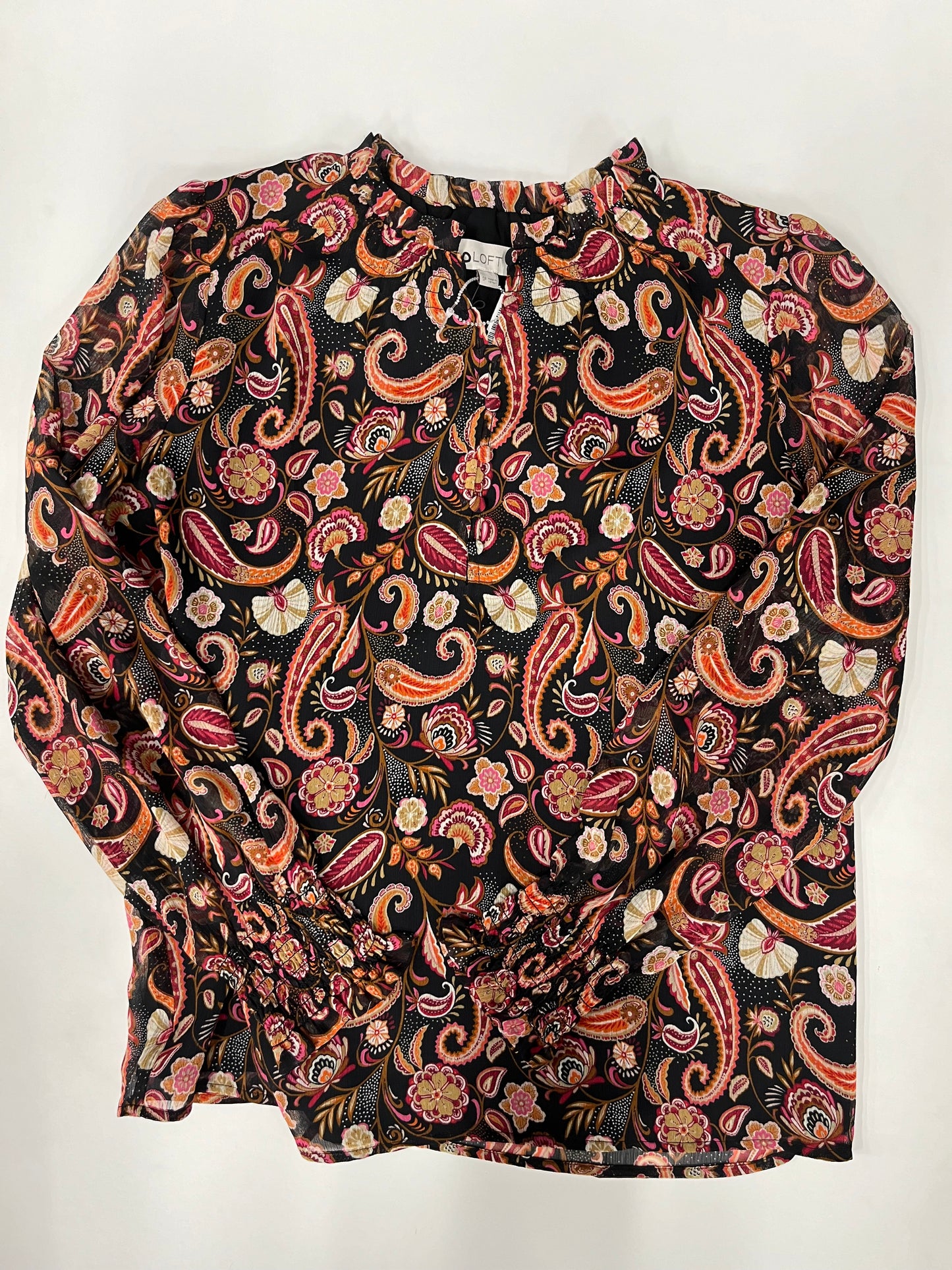 Blouse Long Sleeve By Loft NWT Size: Petite Small