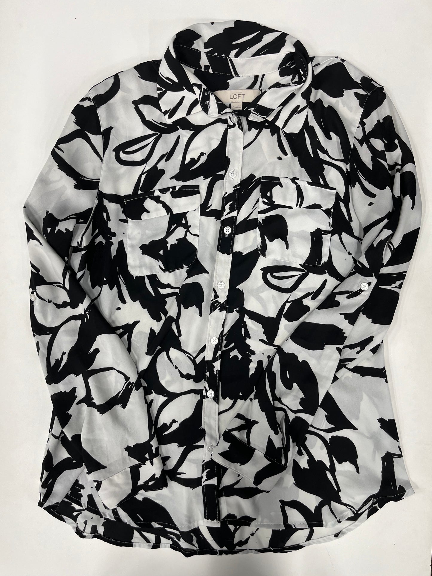 Blouse Long Sleeve By Loft O Size: M