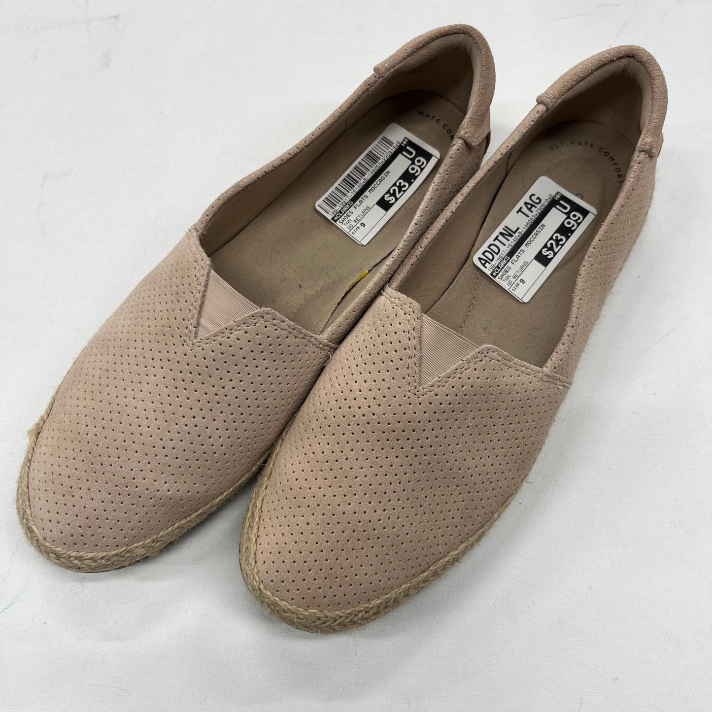 Shoes Flats Moccasin By Clarks Size: 9