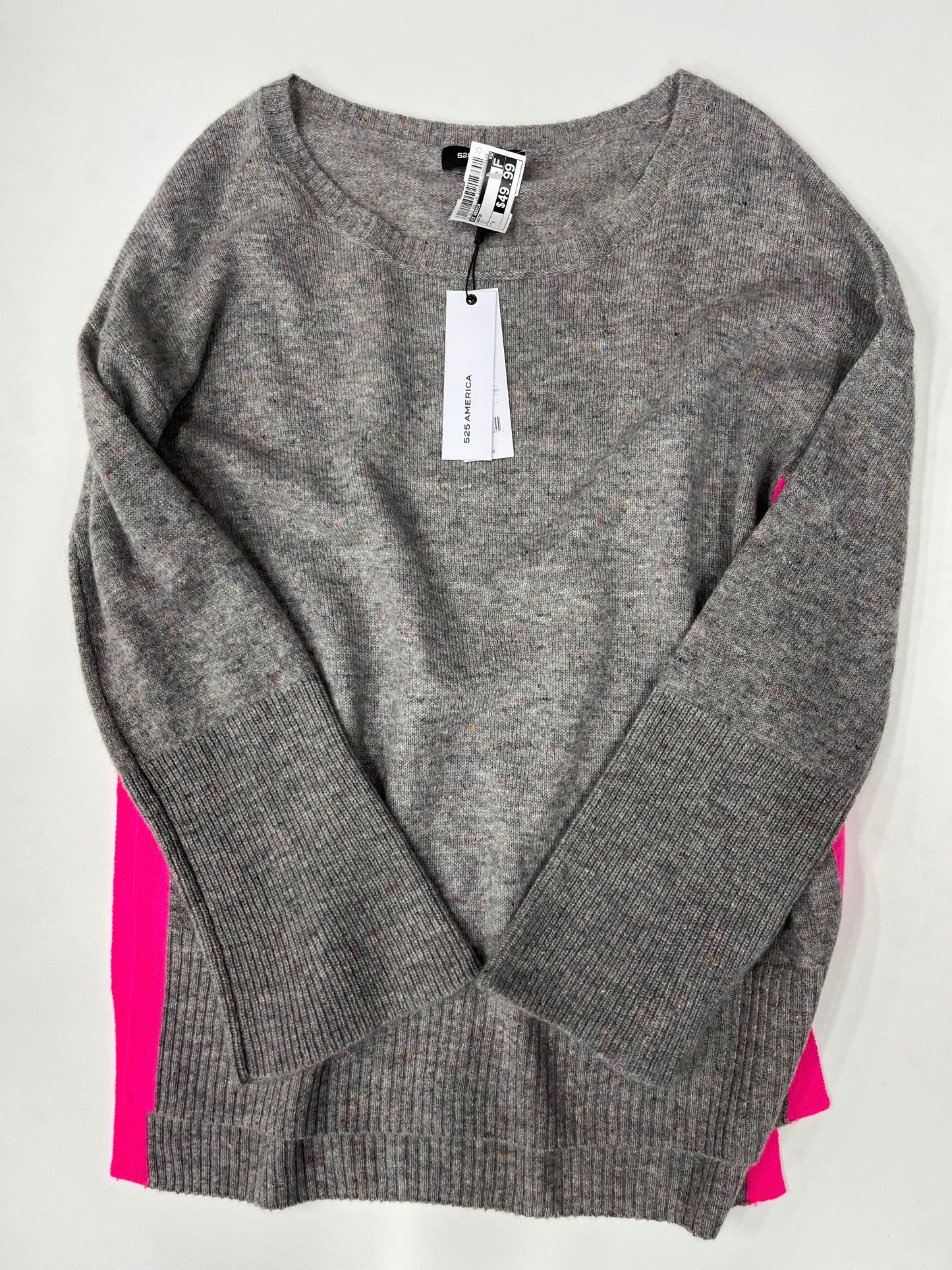525 America Scoop Neck Knit Sweater Grey NWT Size S