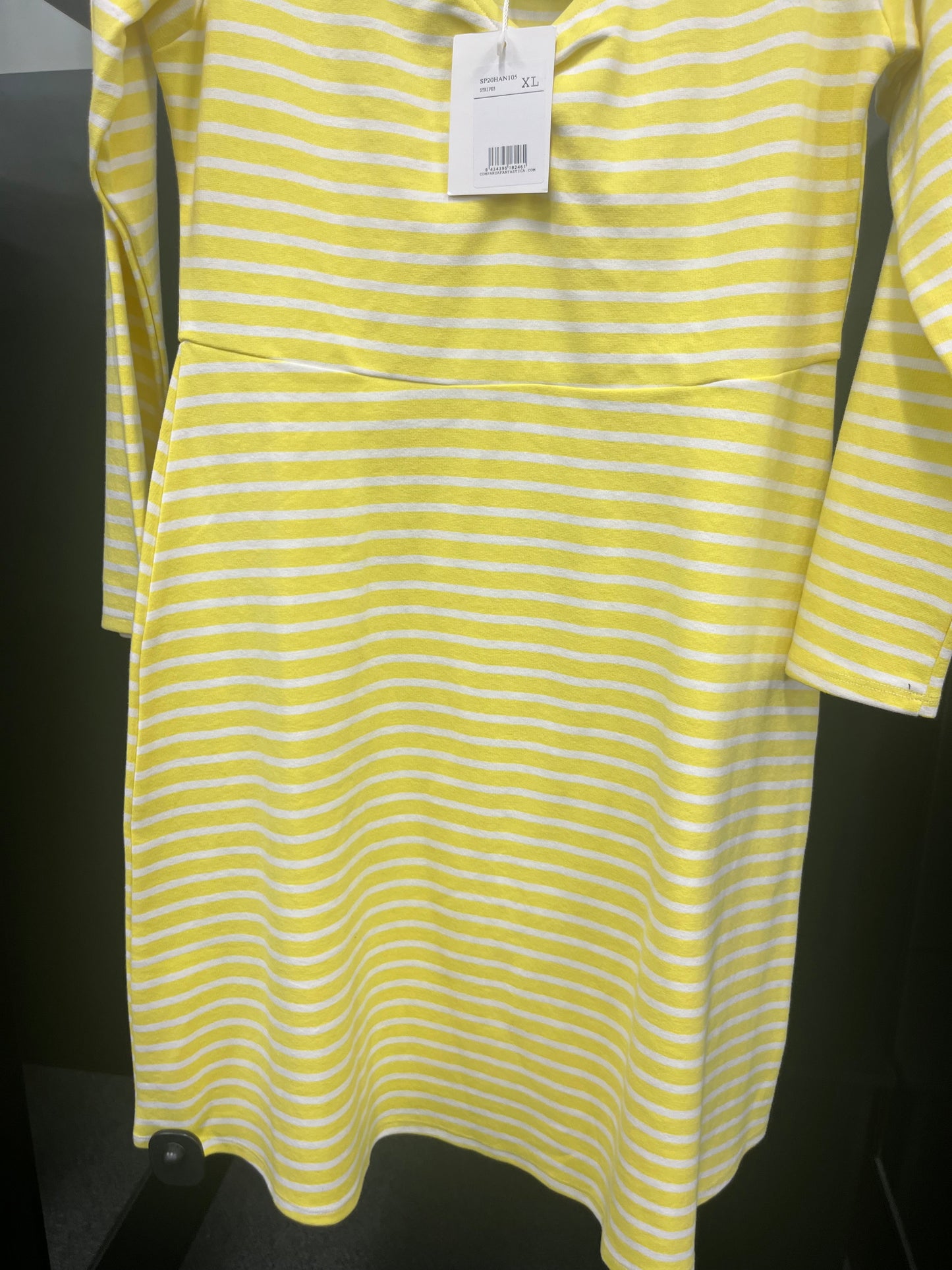 Striped Dress Casual Midi Compania, Size Xl