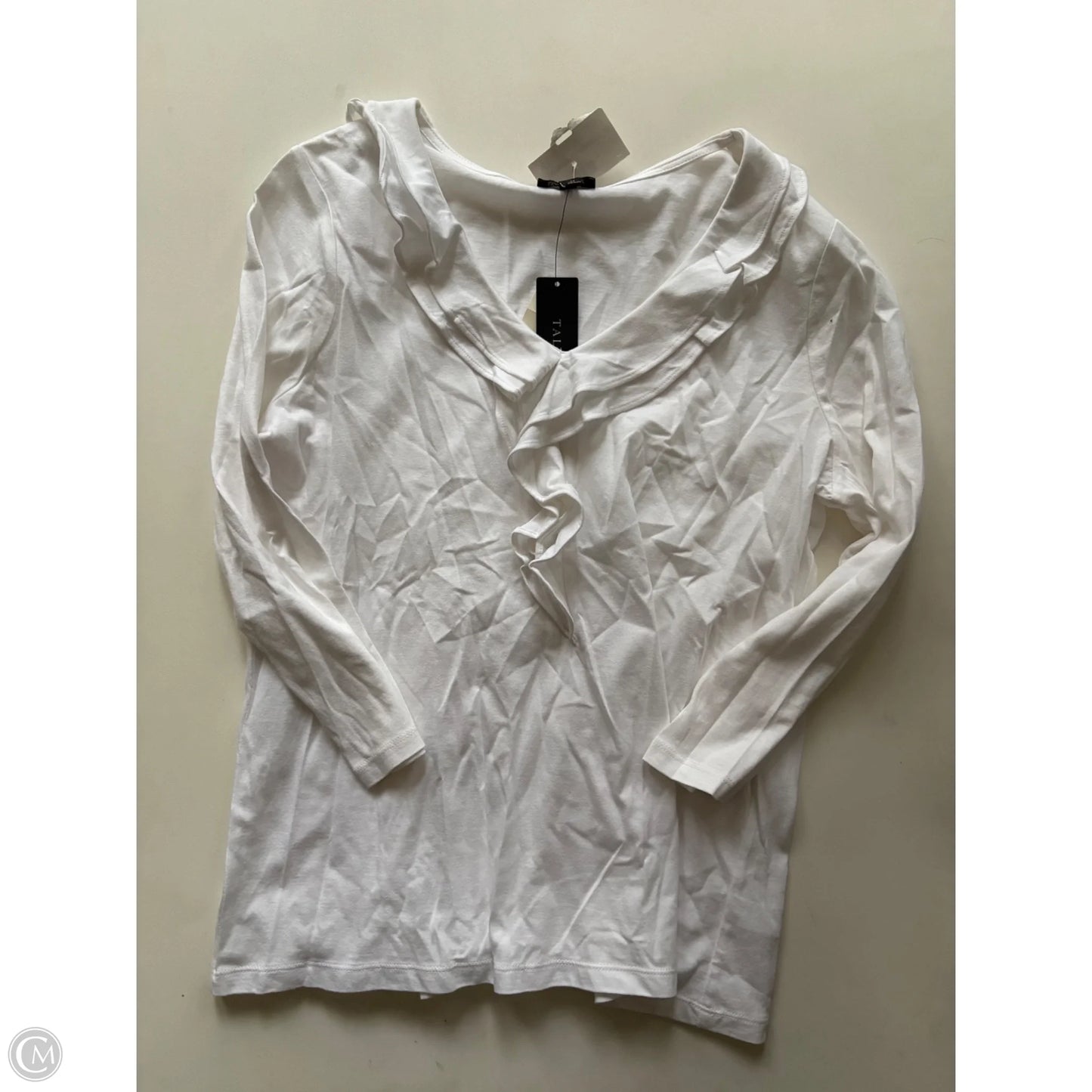 Top Long Sleeve By Talbots O In White, Size: M