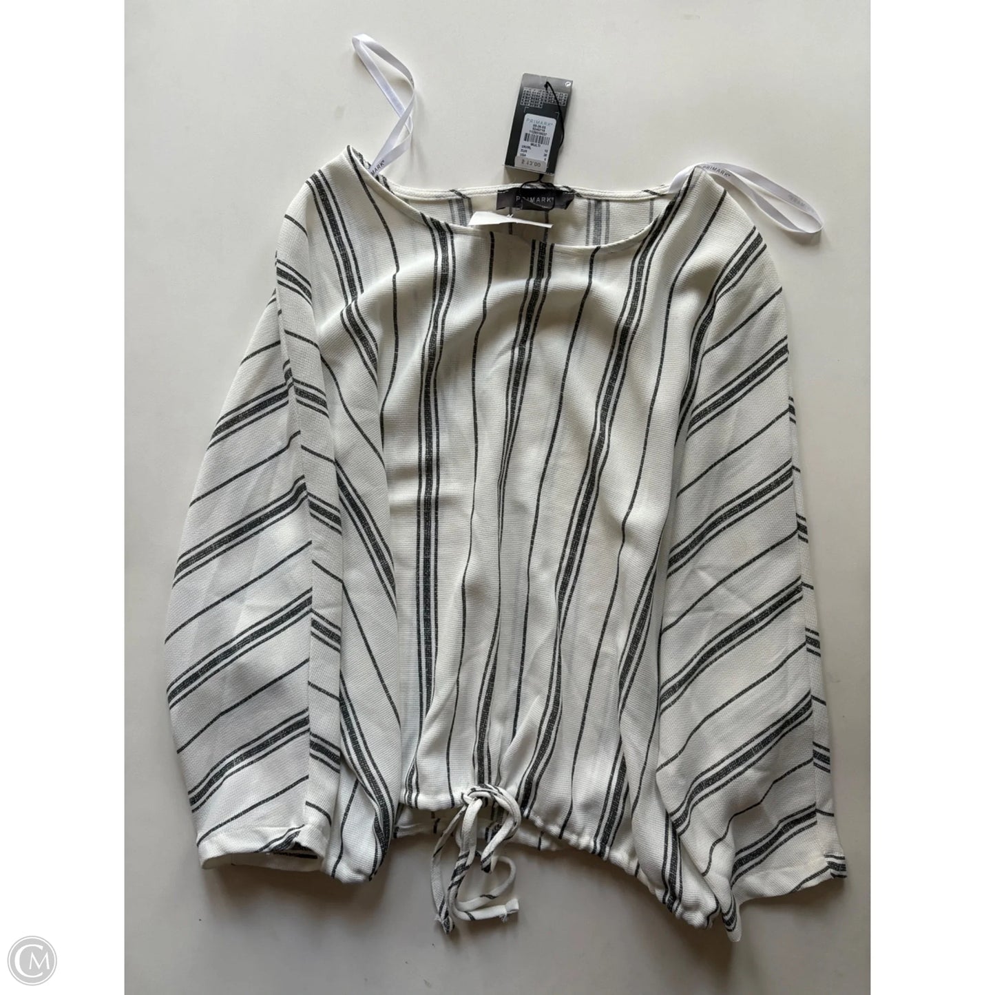Top Long Sleeve By Primark In Striped, Size: S
