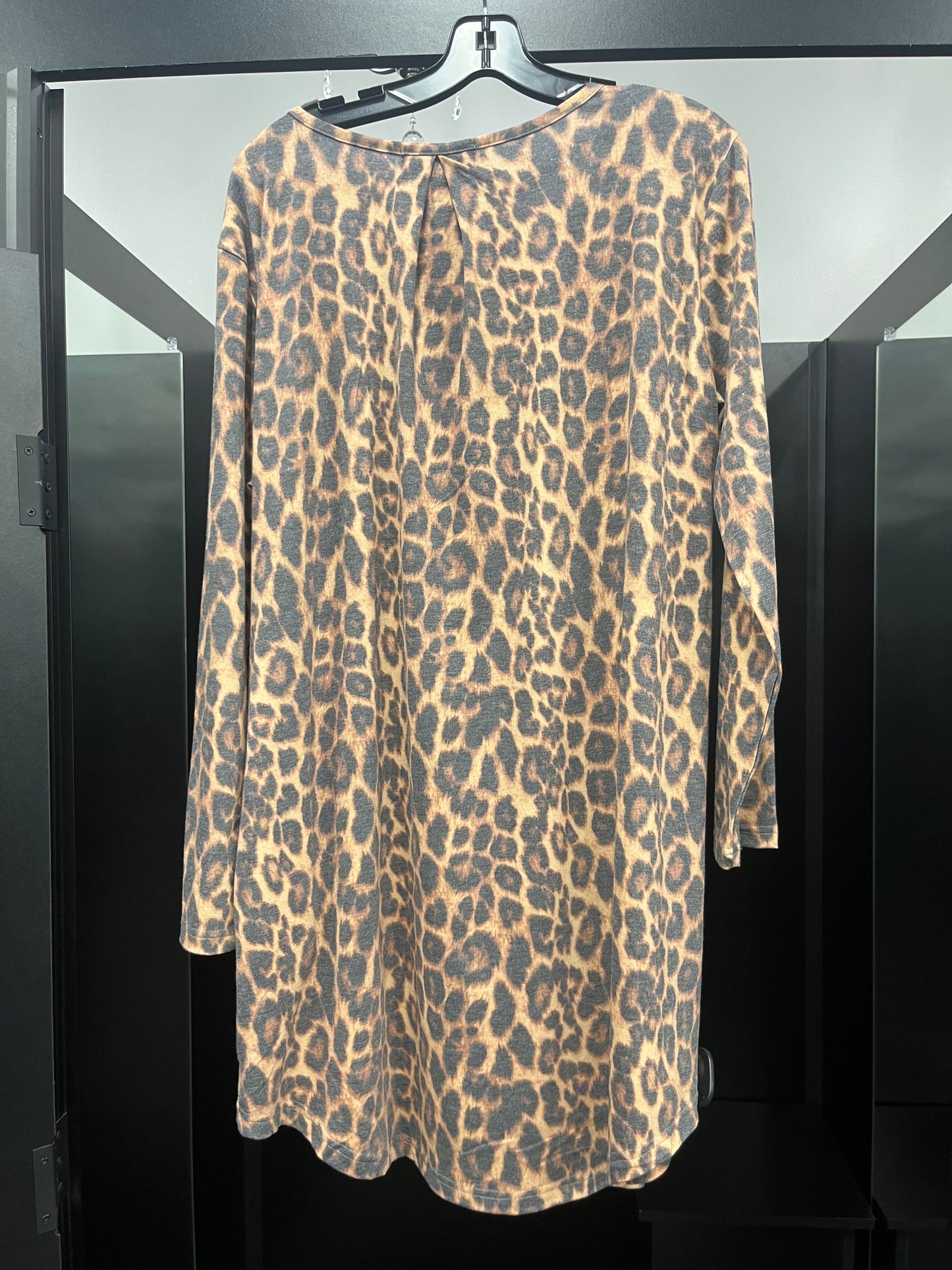 Animal Print Dress Casual Midi L&B, Size M