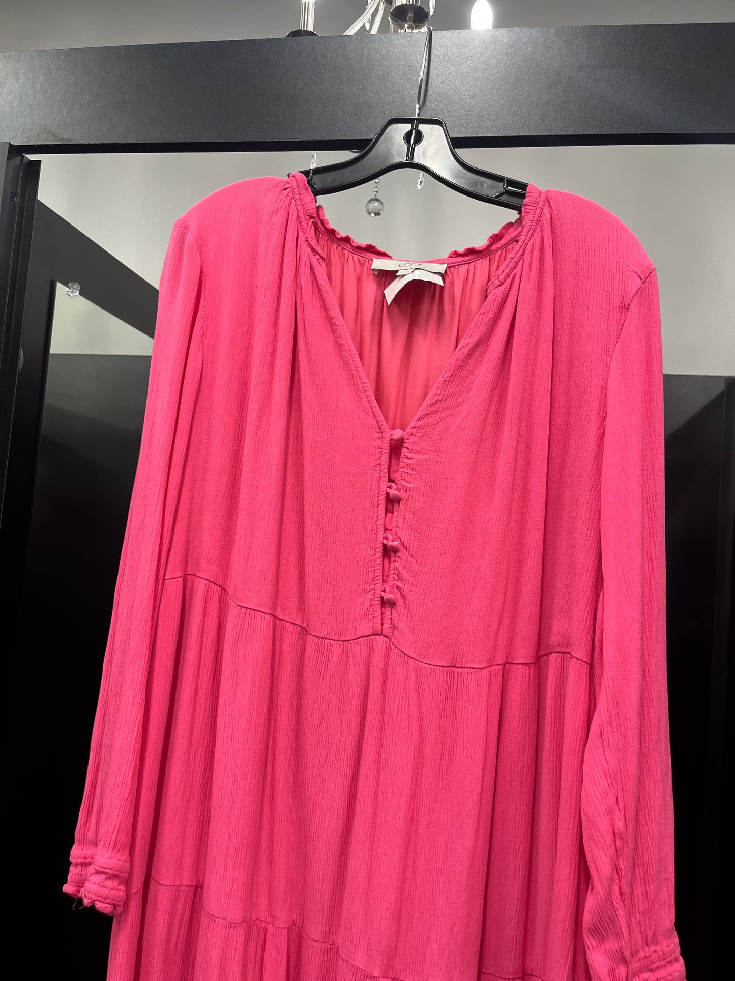 Pink Dress Casual Maxi Loft, Size Xl