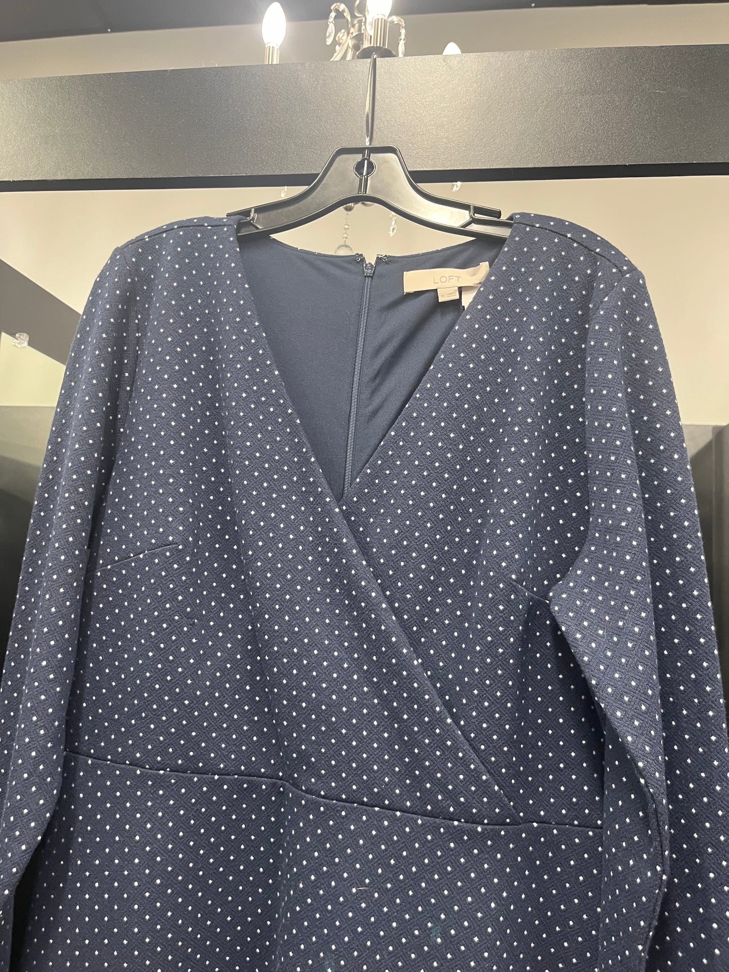 Dress Work By Loft In Polkadot, Size: L