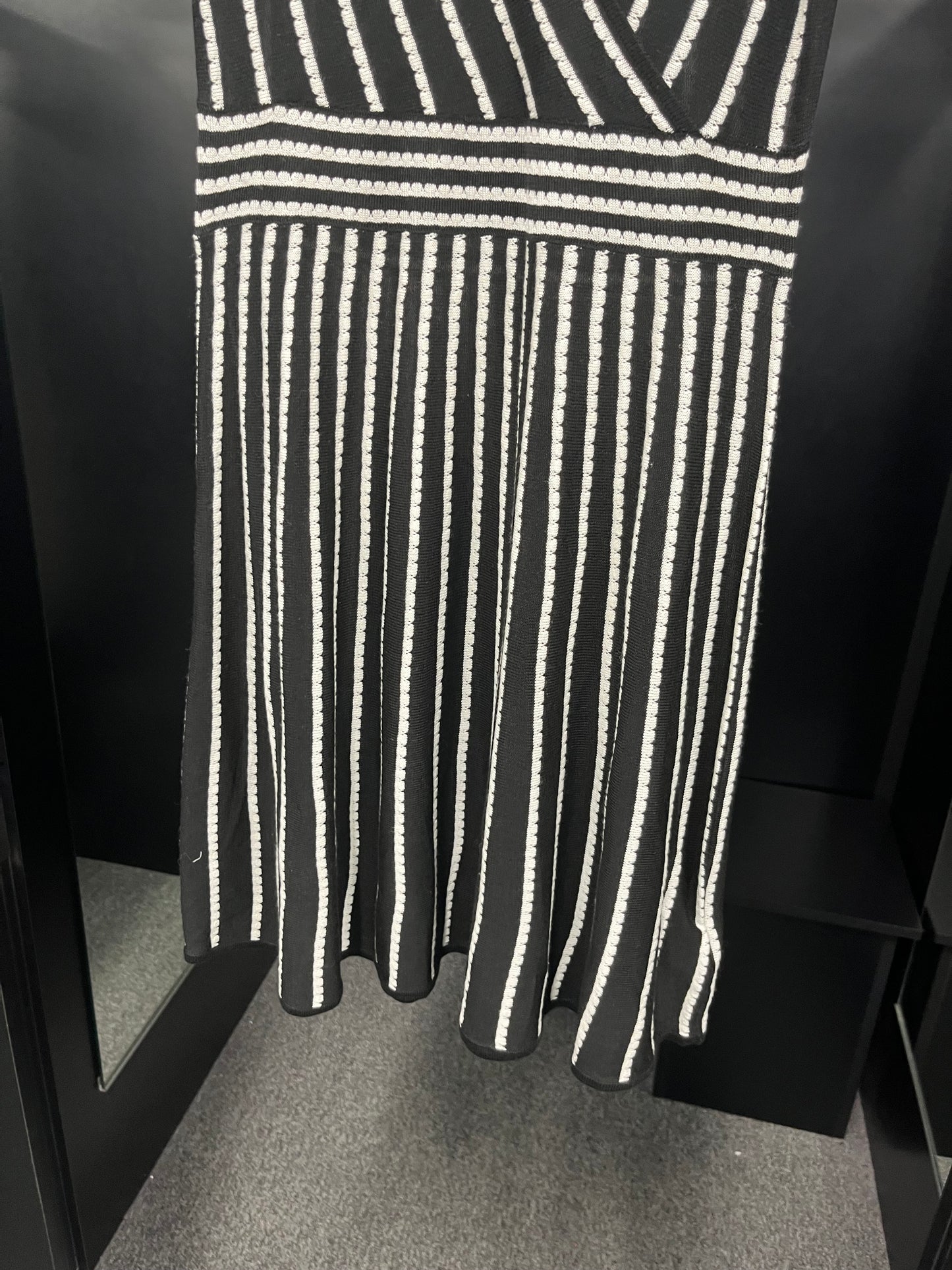 Black White Dress Casual Midi Calvin Klein, Size M