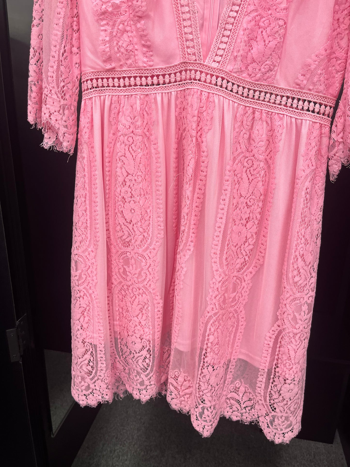 Pink Dress Party Midi Southern Friends, Size Xl