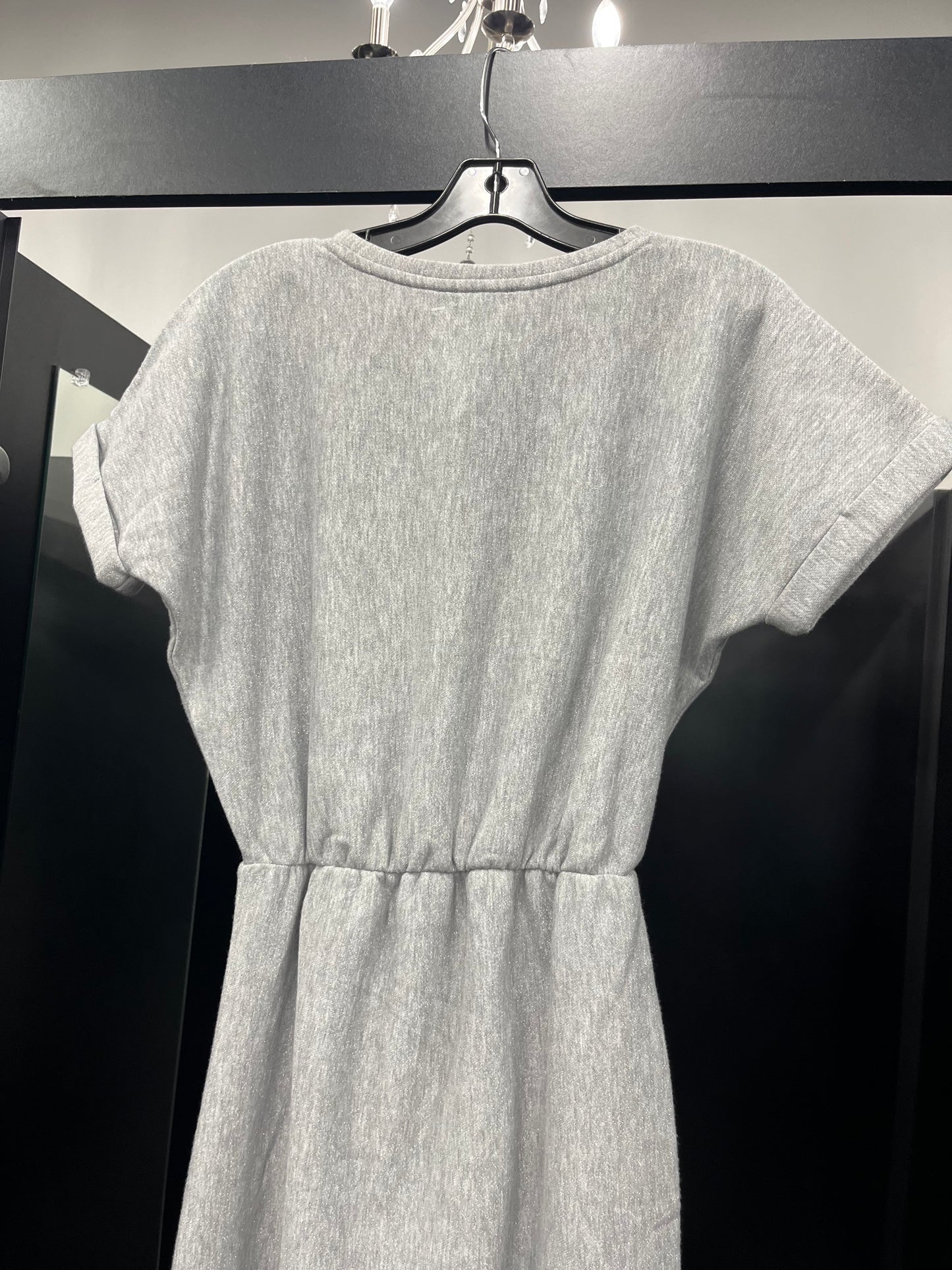 Grey Dress Casual Midi Express, Size S