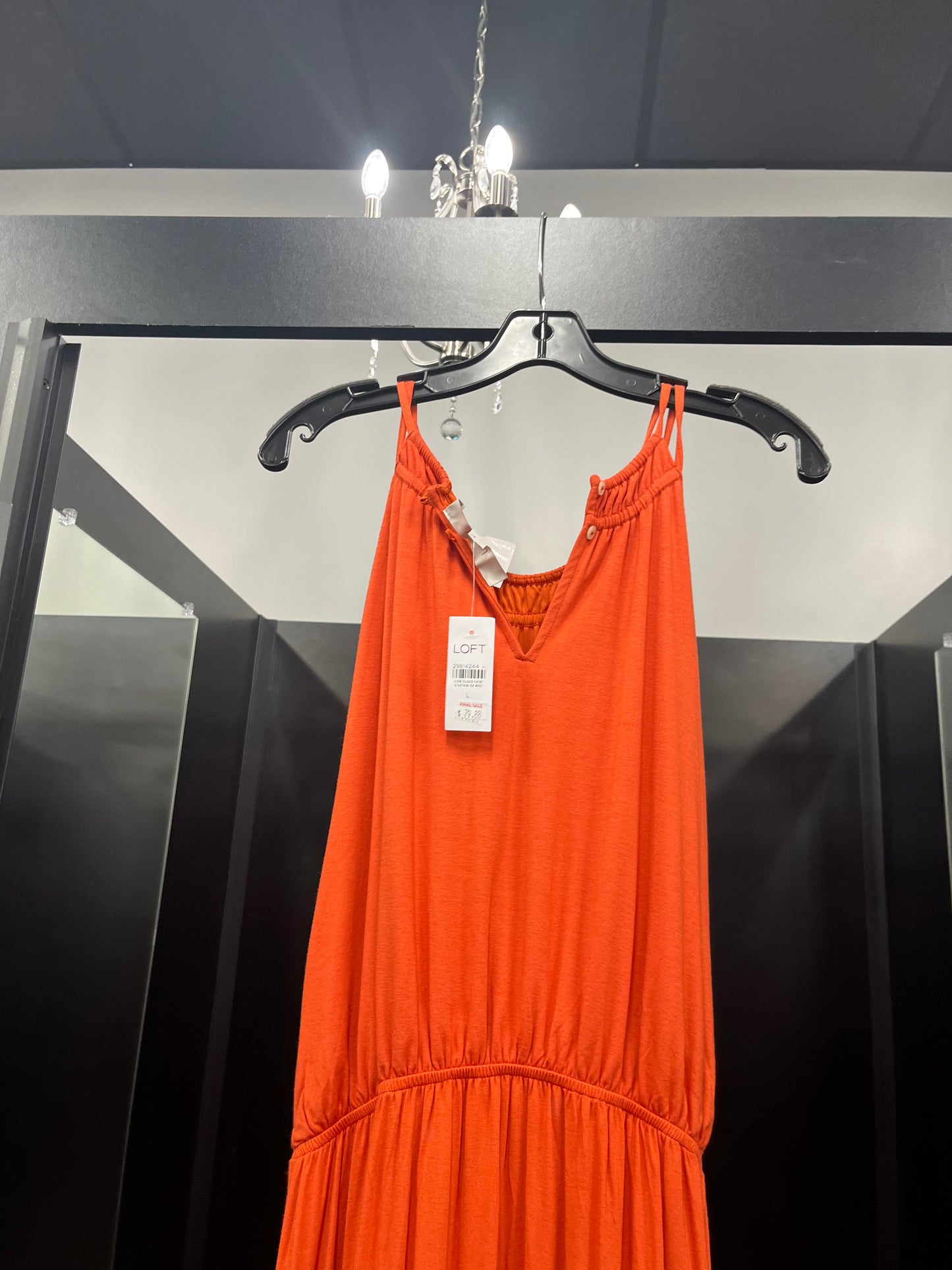 Orange Dress Casual Maxi Loft NWT, Size L