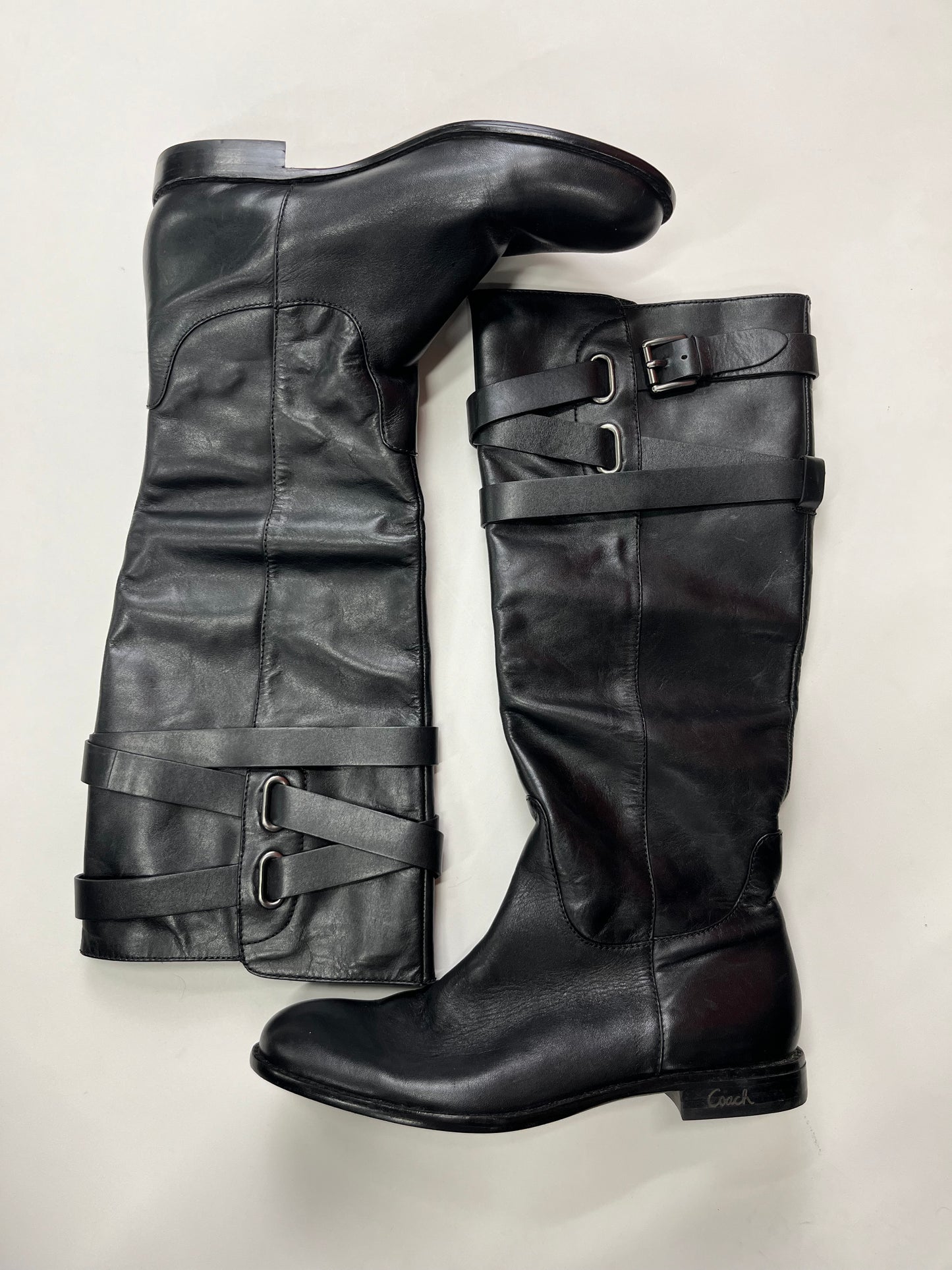 Boots Ankle Heels By Coach  Size: 6.5
