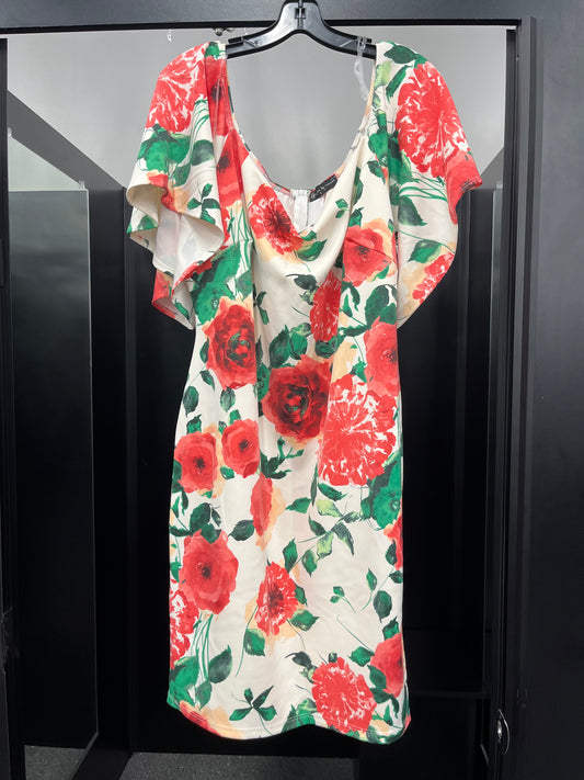 Floral Dress Casual Midi Fashion To Figure NWT, Size 2x