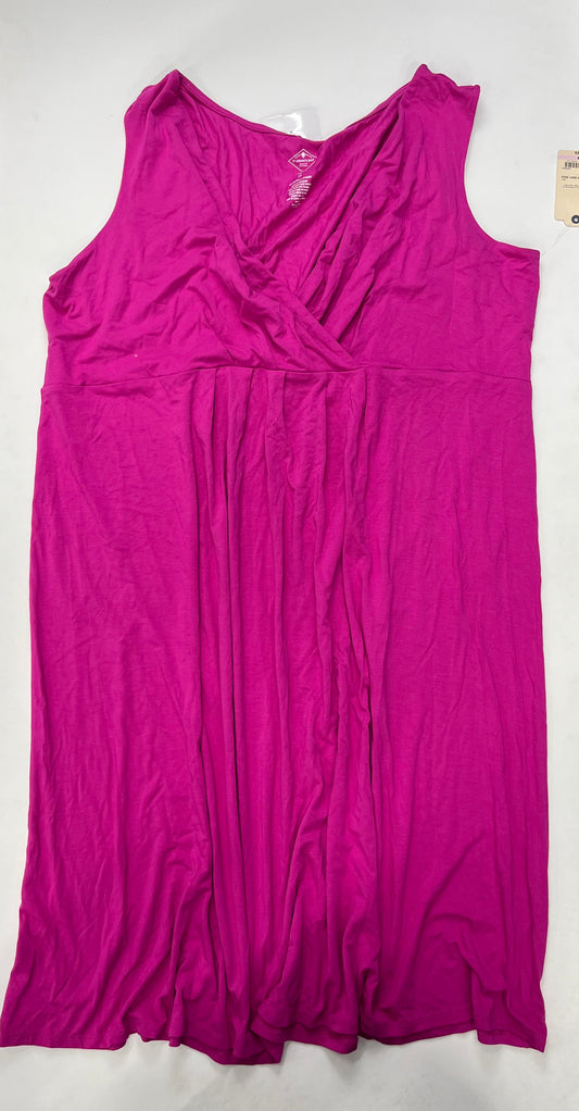 Fuschia Dress Casual Midi St Johns Bay NWT Size 1x