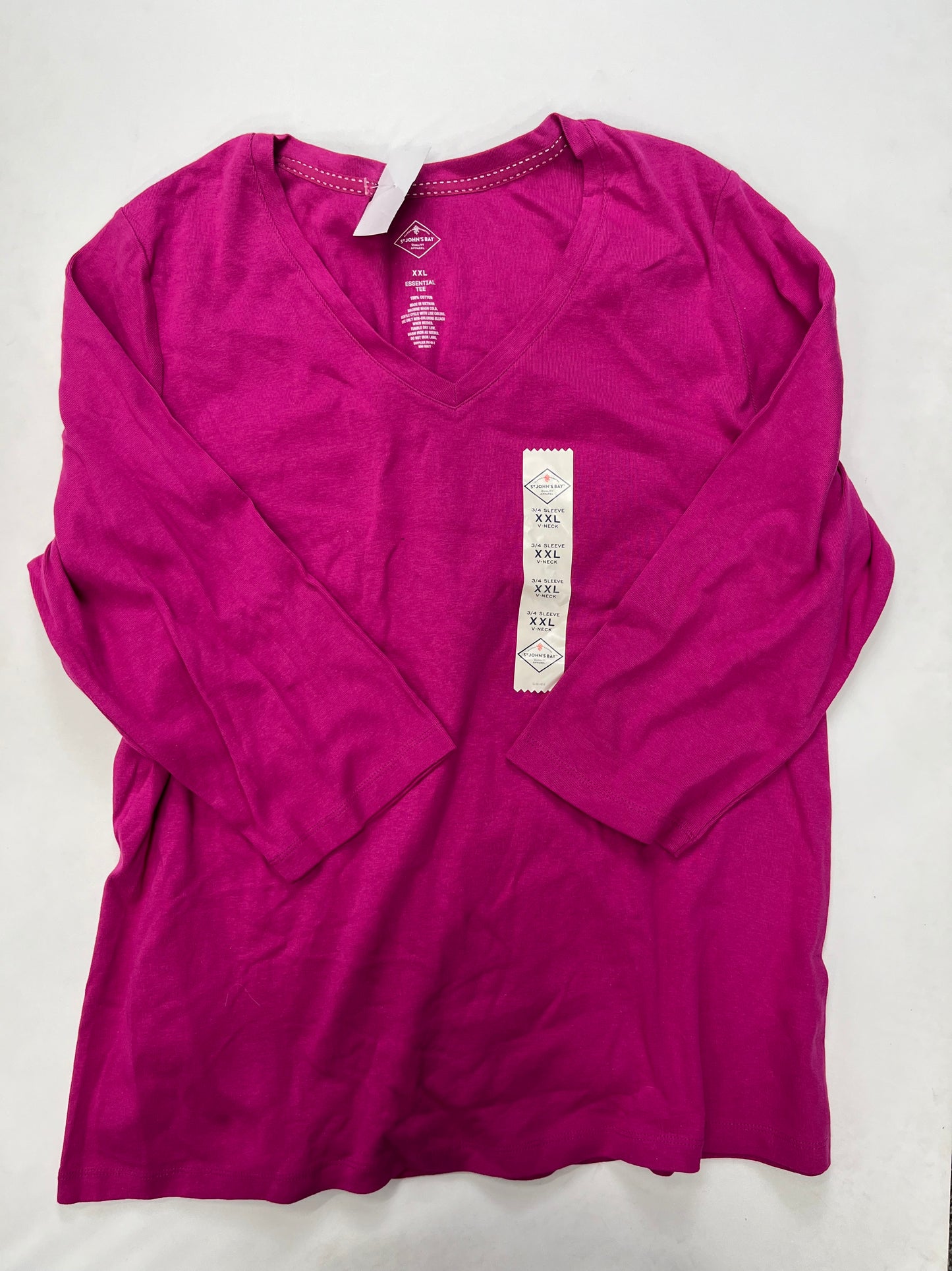 Pinkblack Top Long Sleeve St Johns Bay NWT, Size 2x